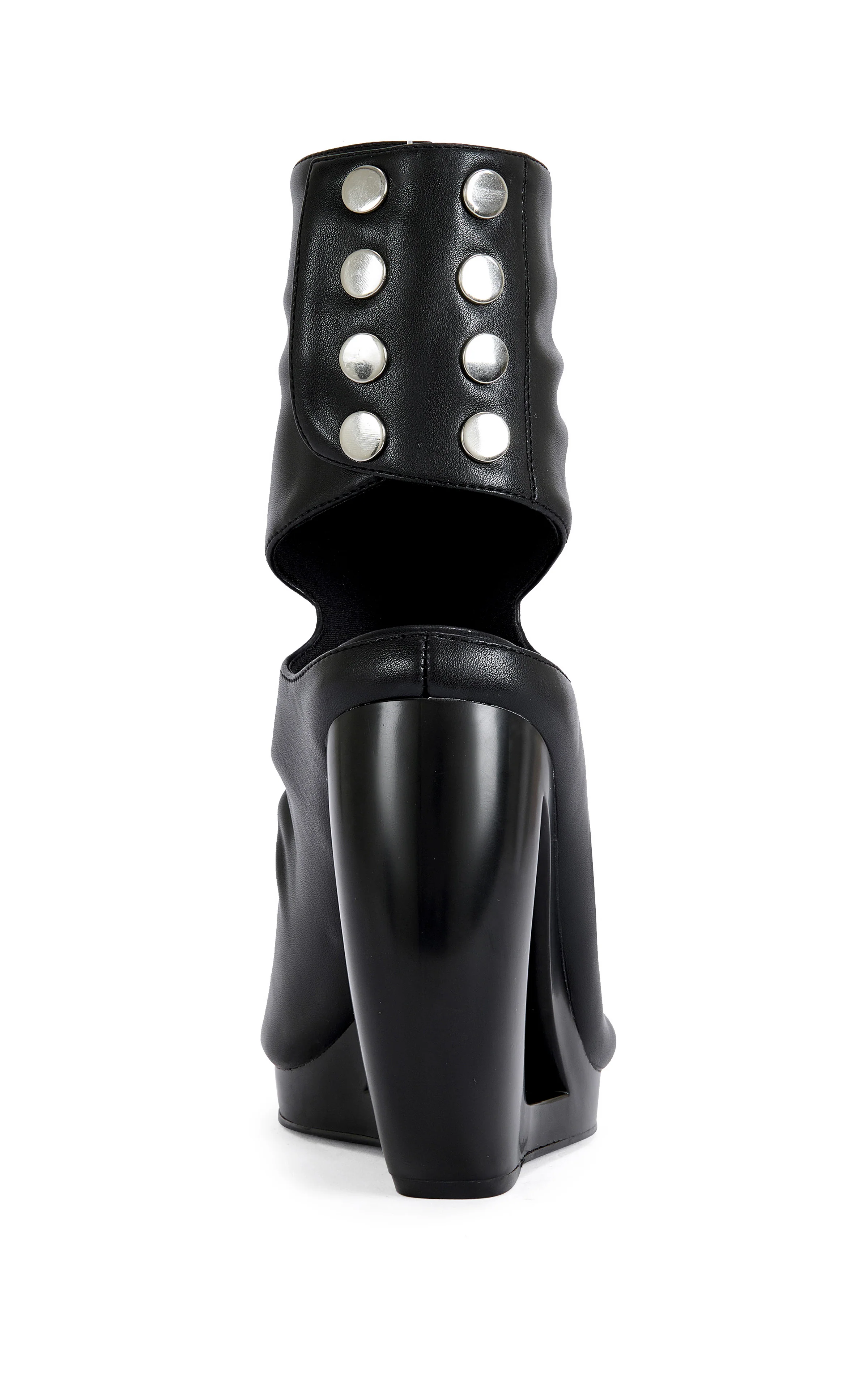 CIRCOS-BLACK WEDGE SANDAL BOOTIE - Image 3