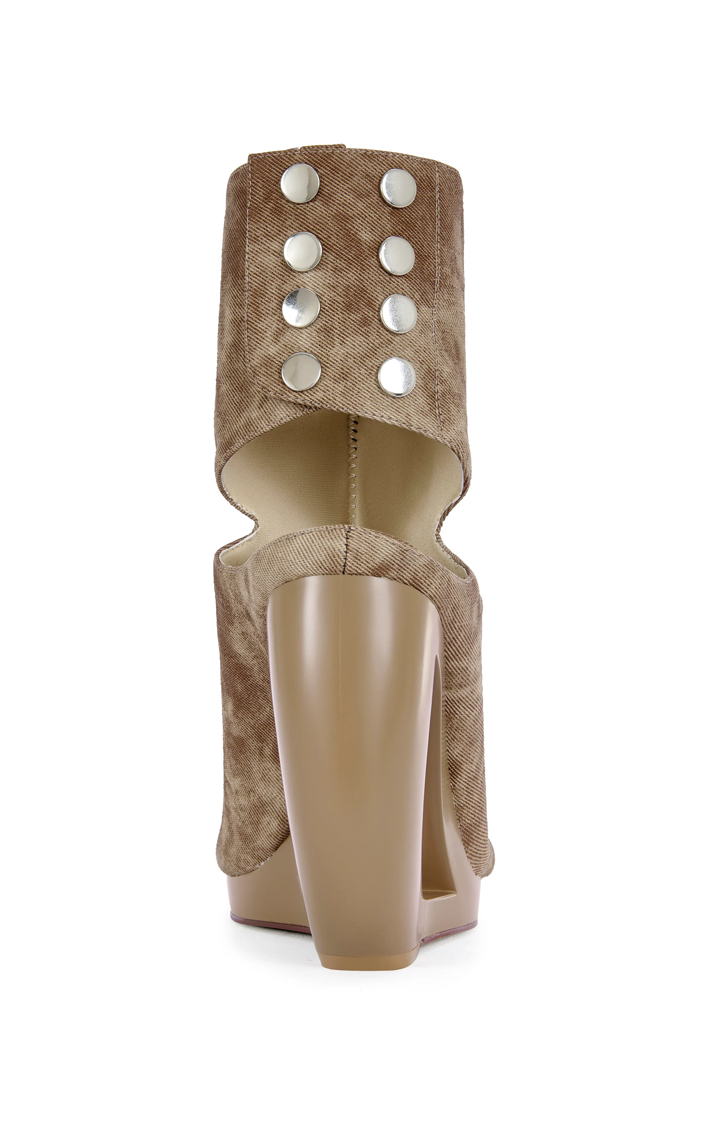CIRCOS-BROWN WEDGE SANDAL BOOTIE - Image 4