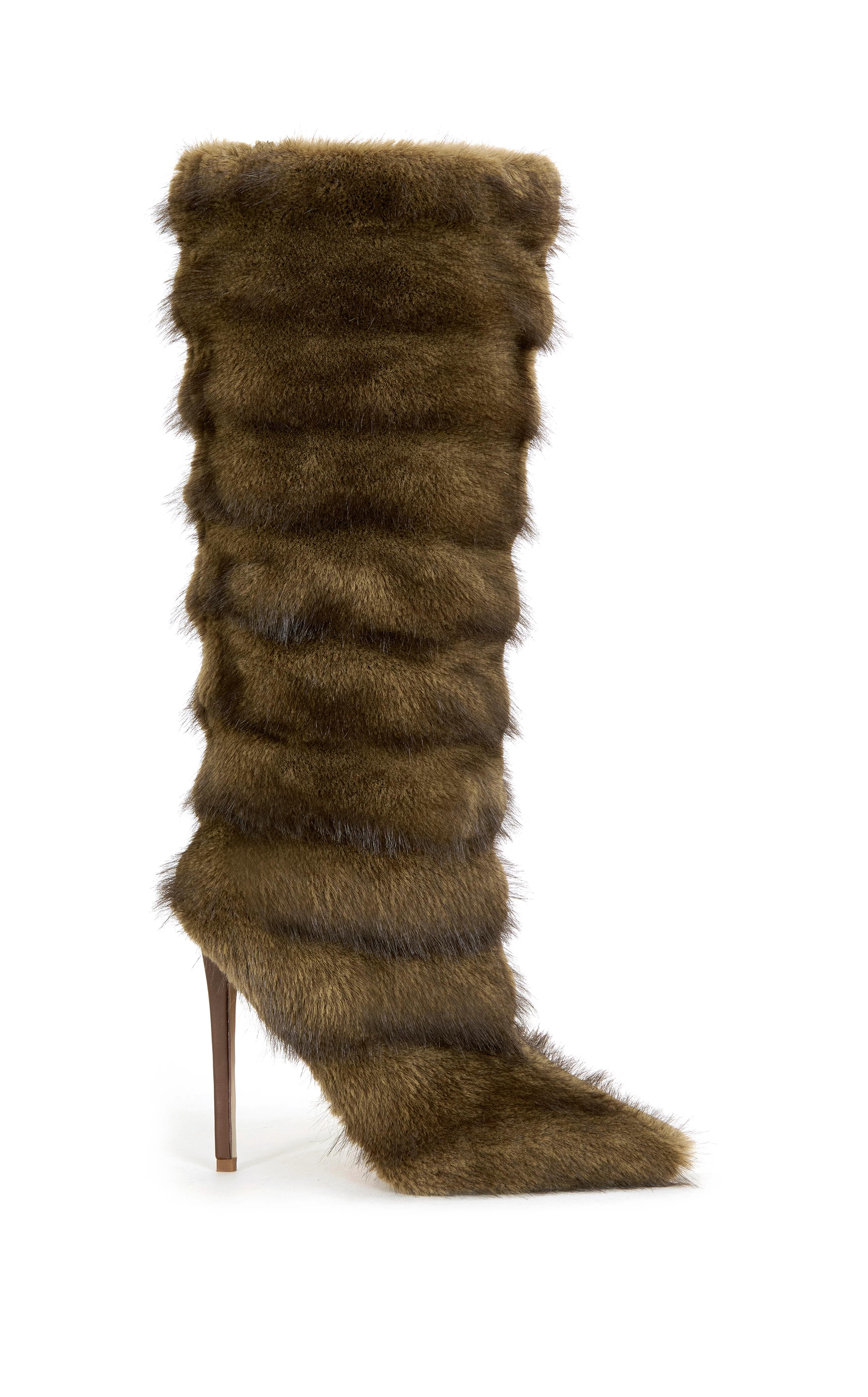 CONRAD-BROWN FAUX FUR STILETTO BOOT