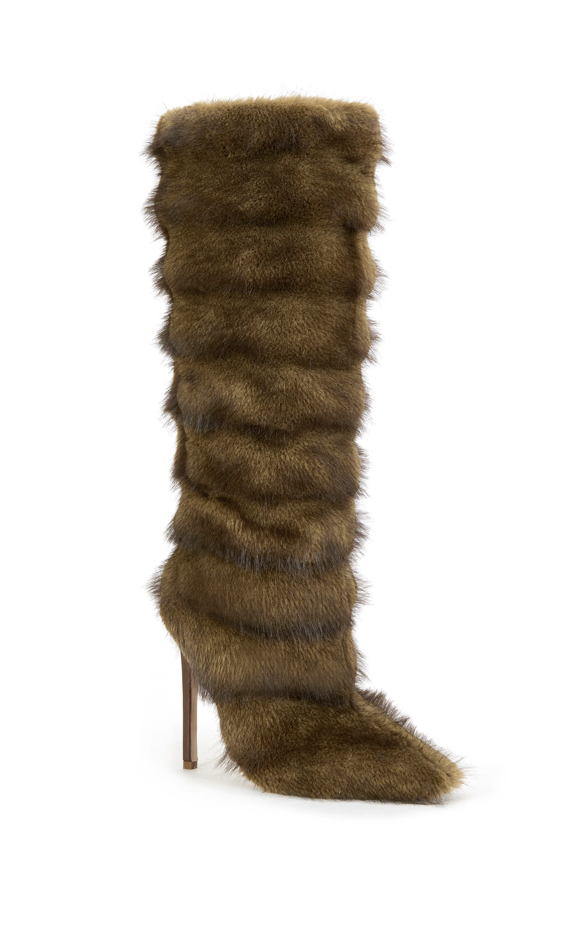 CONRAD-BROWN FAUX FUR STILETTO BOOT - Image 3