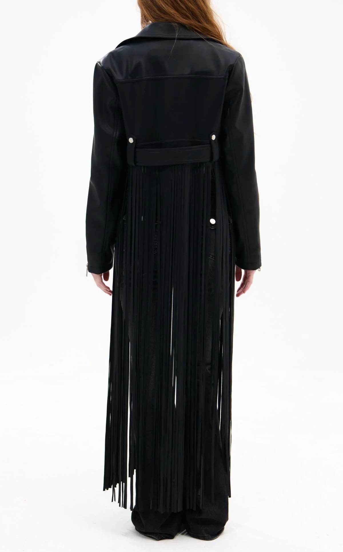 COOP-BLACK FRINGE MOTO JACKET - Image 3