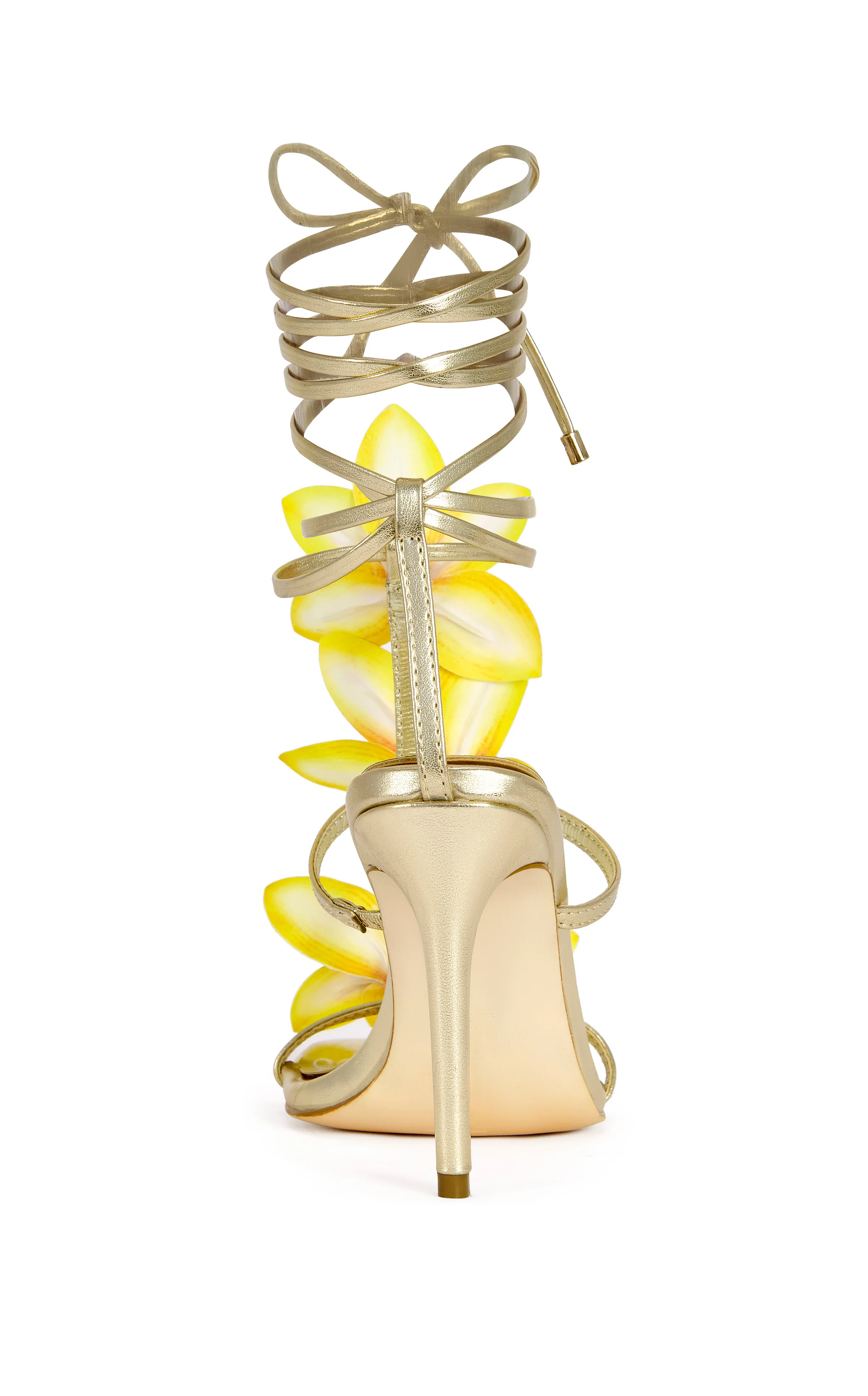 CRESCENDO-GOLD STILETTO SANDAL - Image 3