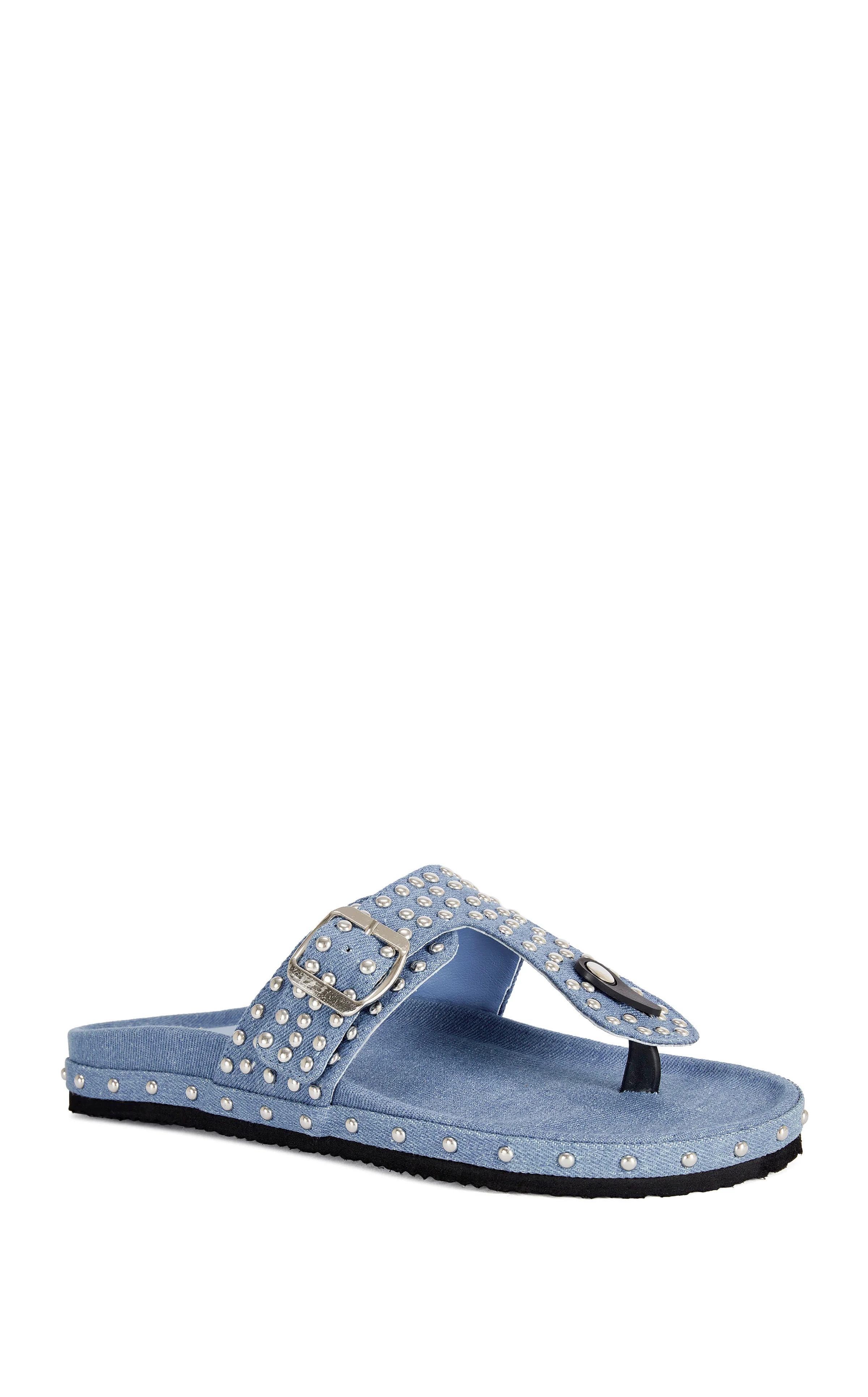 DAISYCHAIN-DENIM STUDDED THONG SANDAL - Image 2