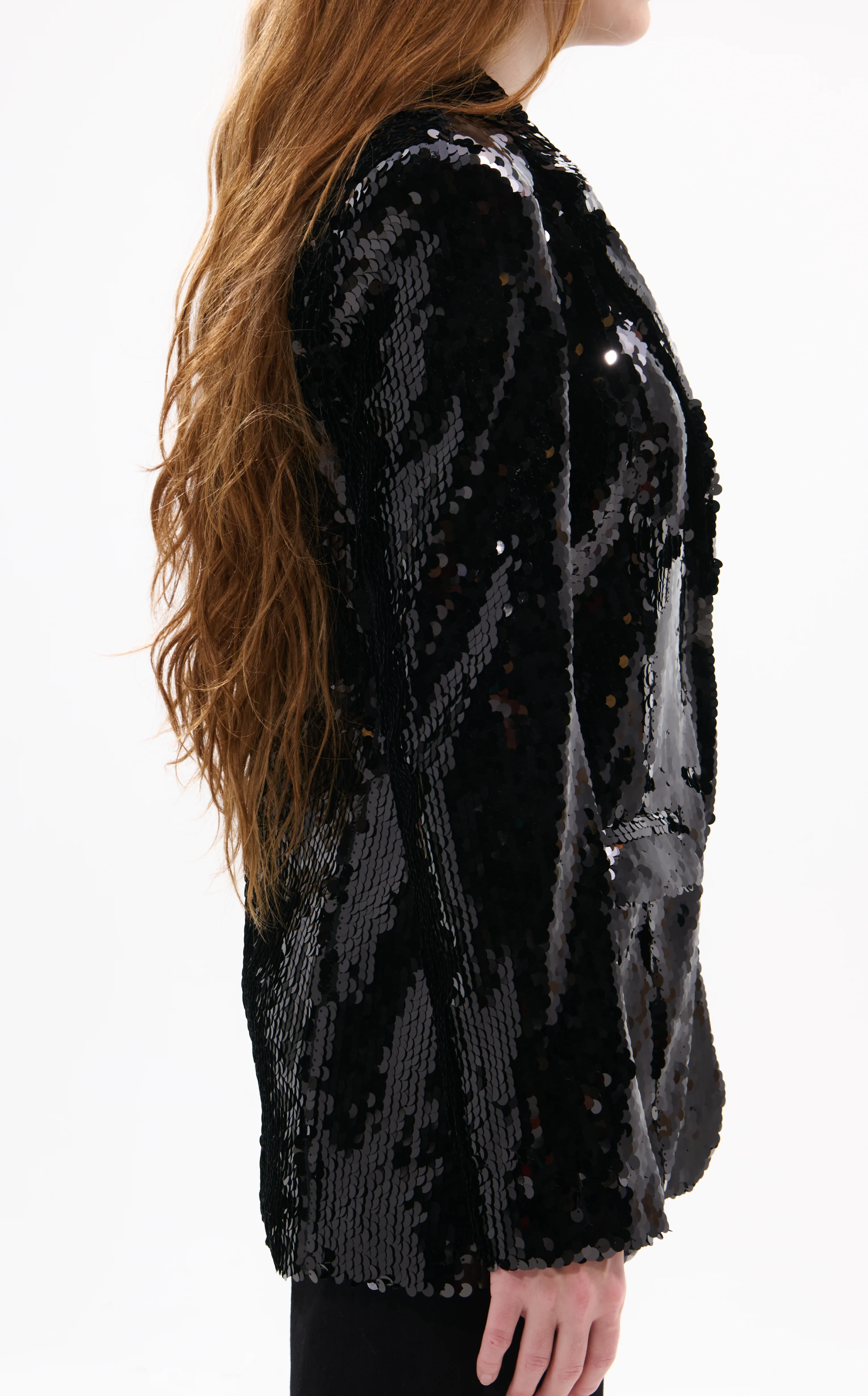 DUBAI-BLACK SEQUIN BLAZER - Image 3