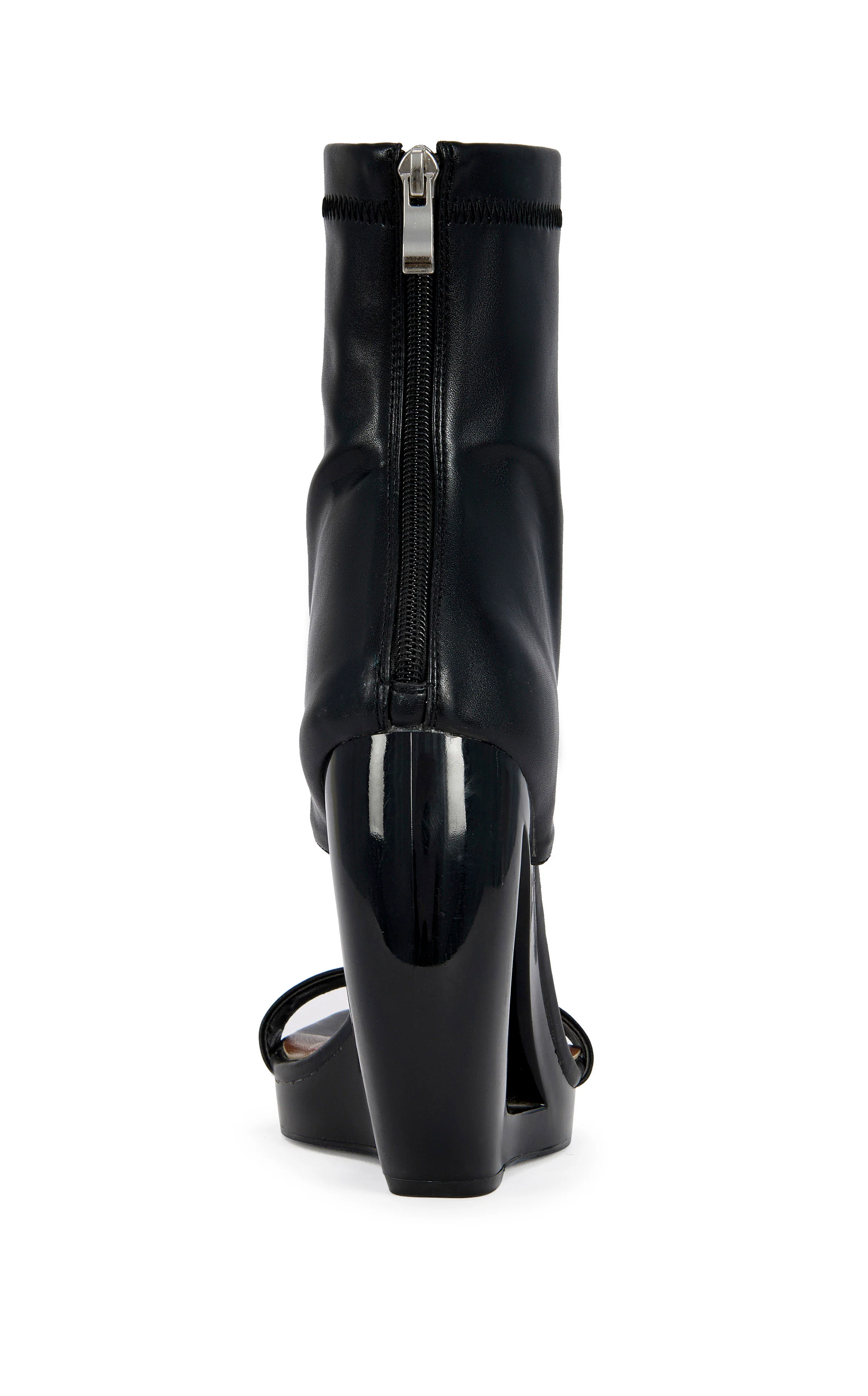 DUMISANI-BLACK WEDGE SANDAL - Image 3