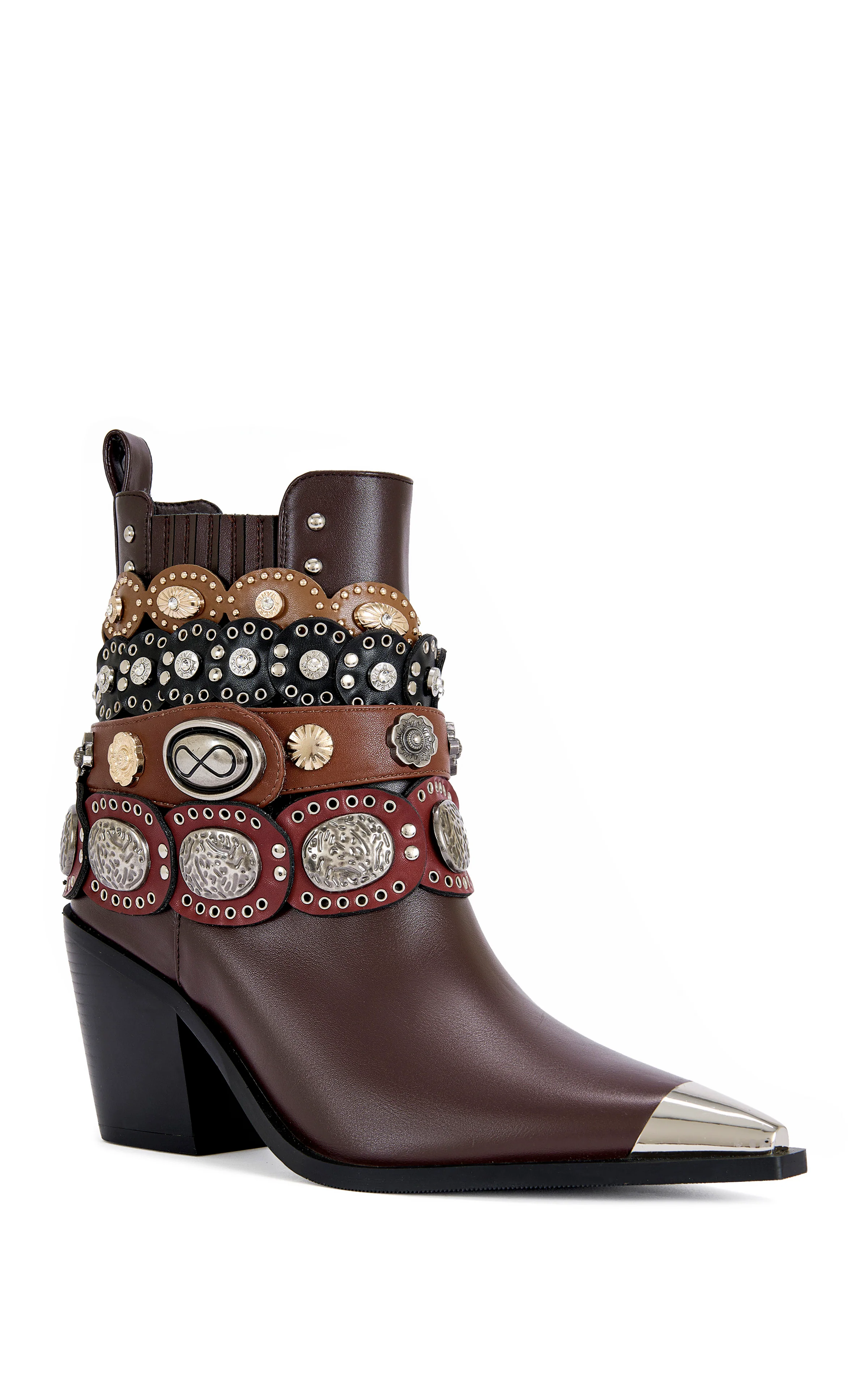 DUSAN-CHOCOLATE BELTED WESTERN BOOTIE - Image 3