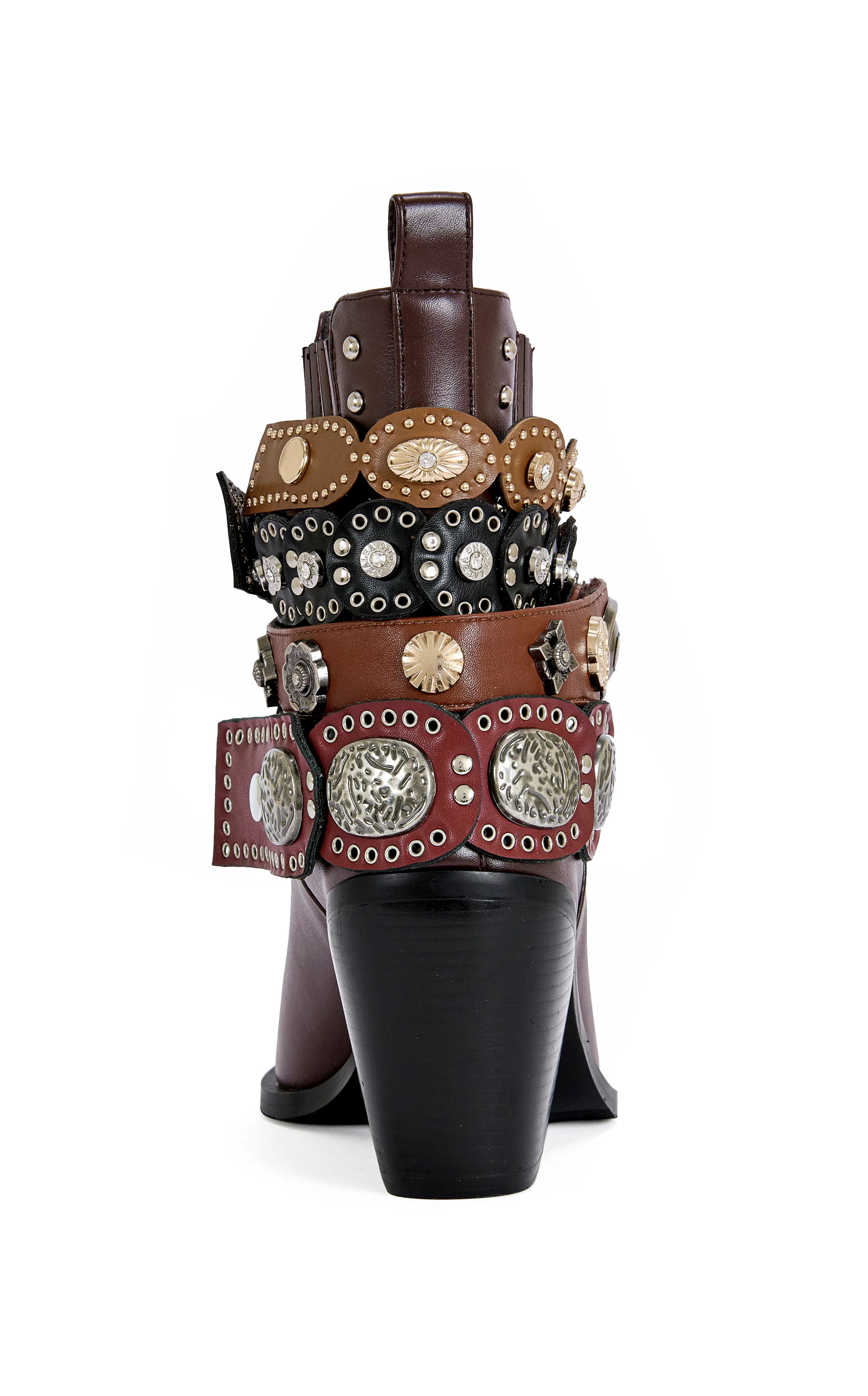DUSAN-CHOCOLATE BELTED WESTERN BOOTIE - Image 4