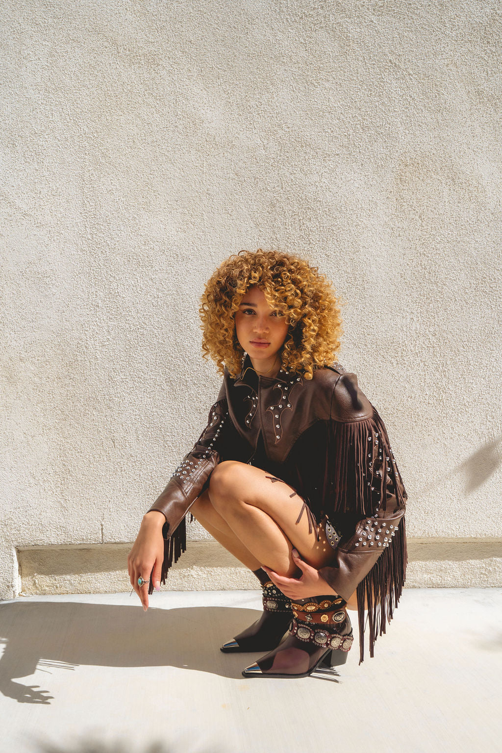 DUSAN-CHOCOLATE BELTED WESTERN BOOTIE - Image 7
