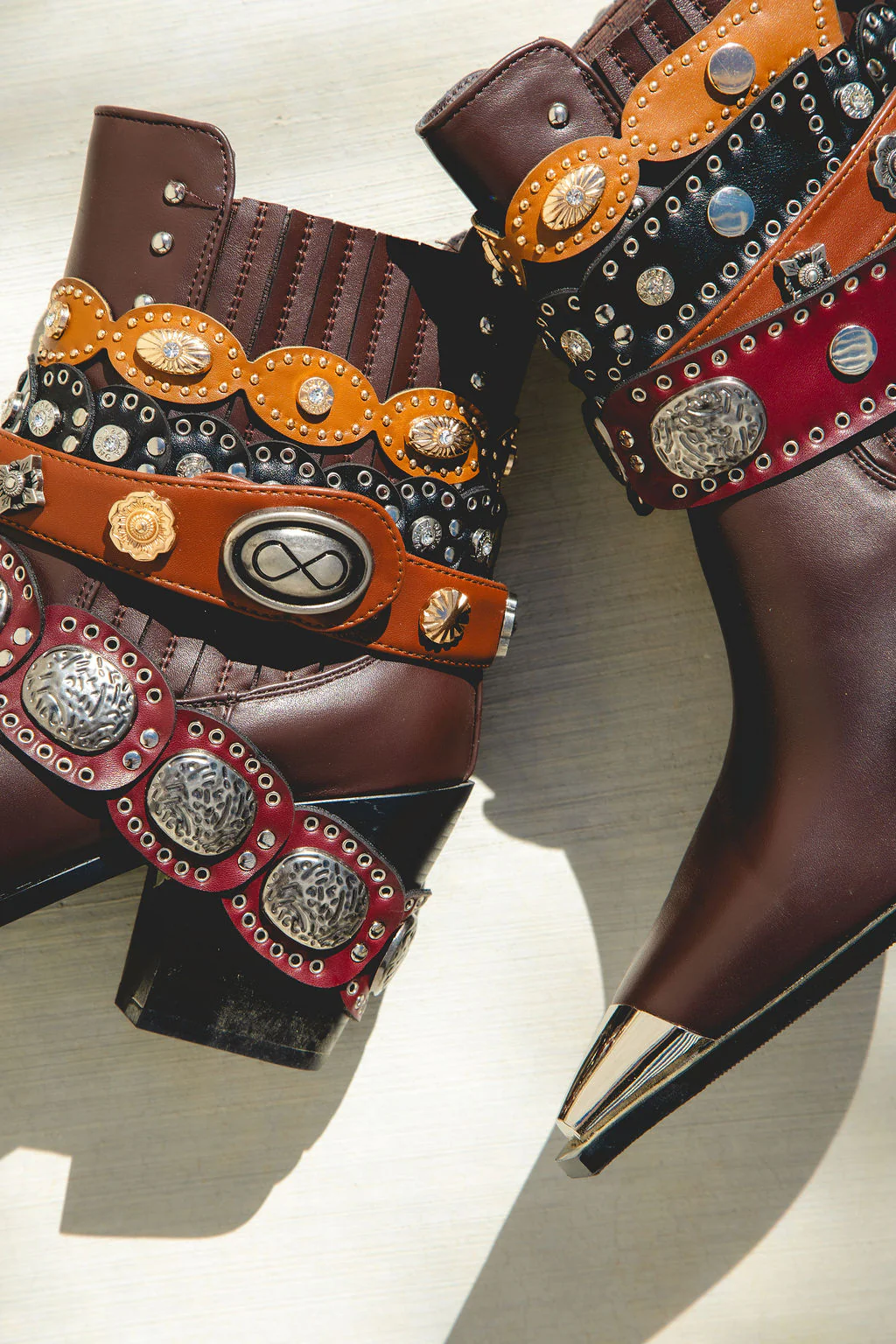 DUSAN-CHOCOLATE BELTED WESTERN BOOTIE - Image 8