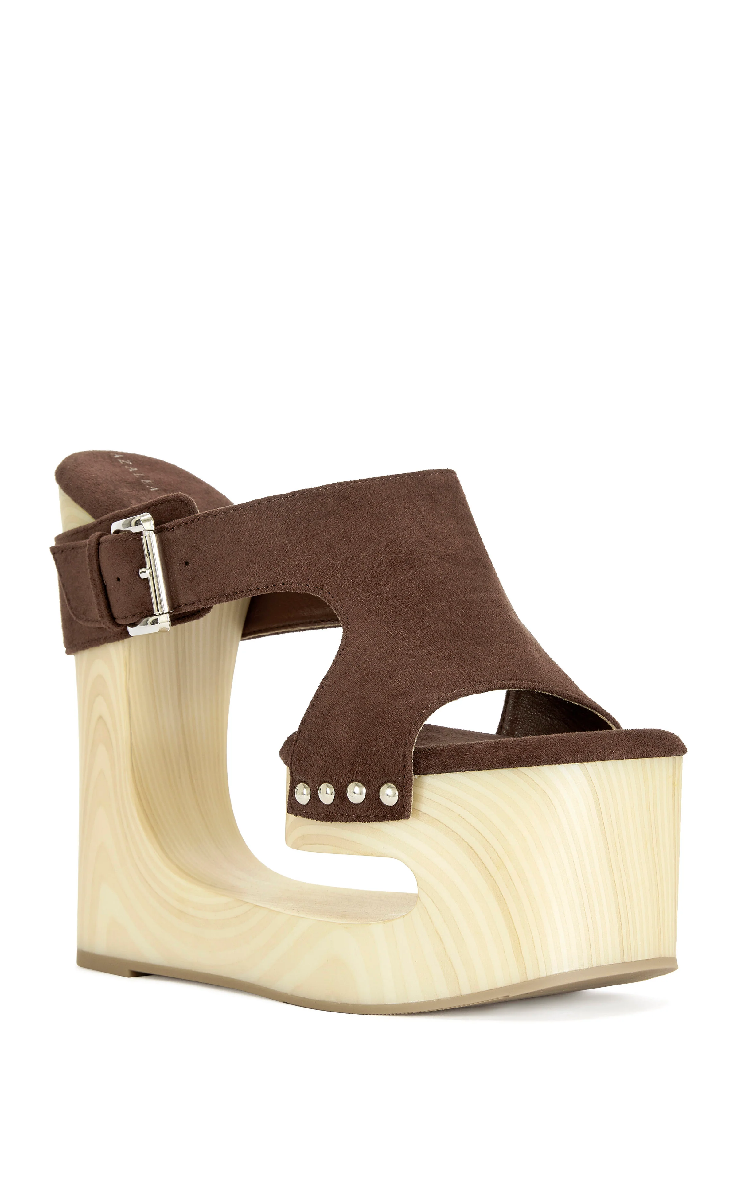 ELGEDI-CHOCOLATE WEDGE SANDAL - Image 2