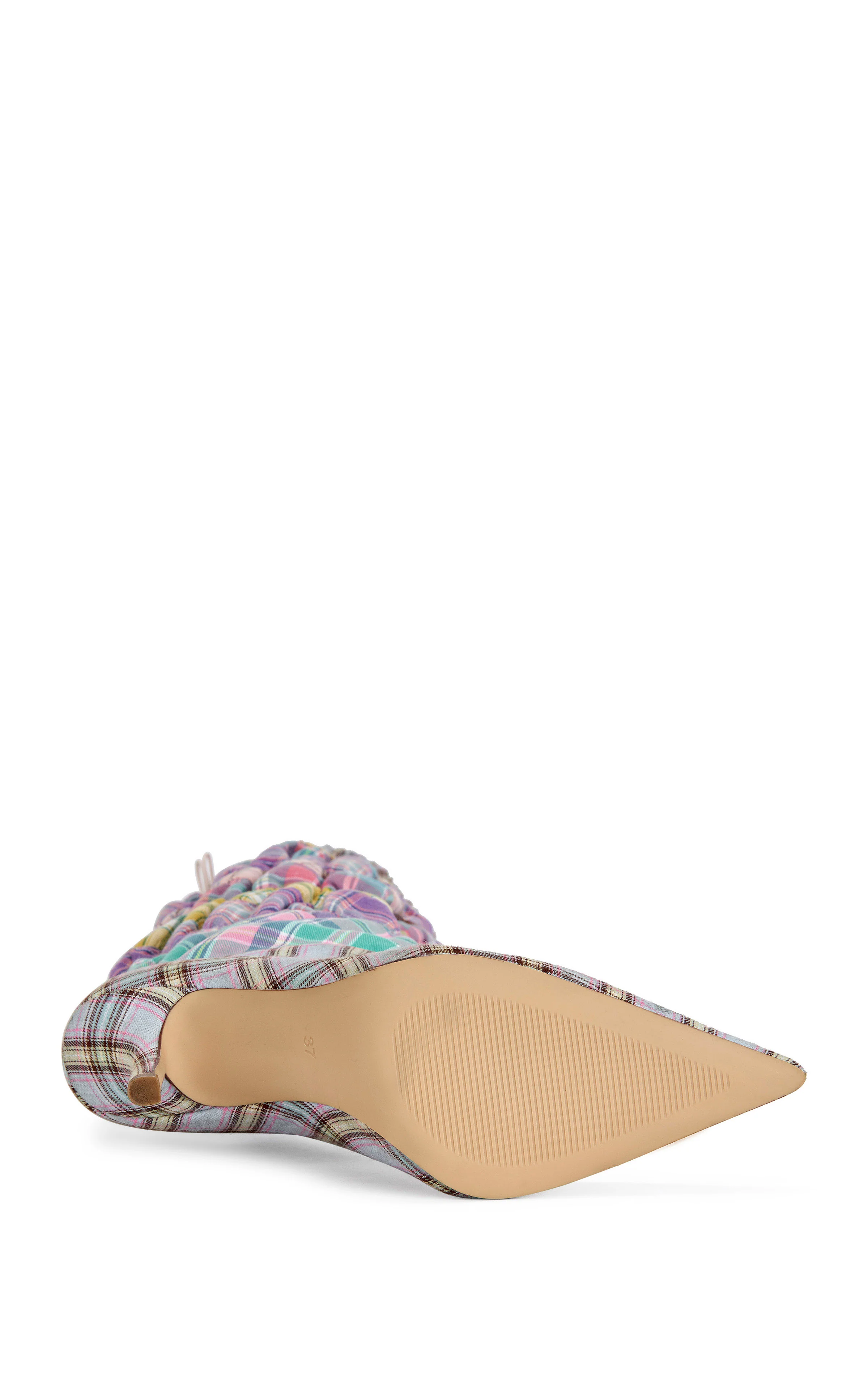 ELODIE-PINKMULTI PLAID STILETTO BOOT - Image 5