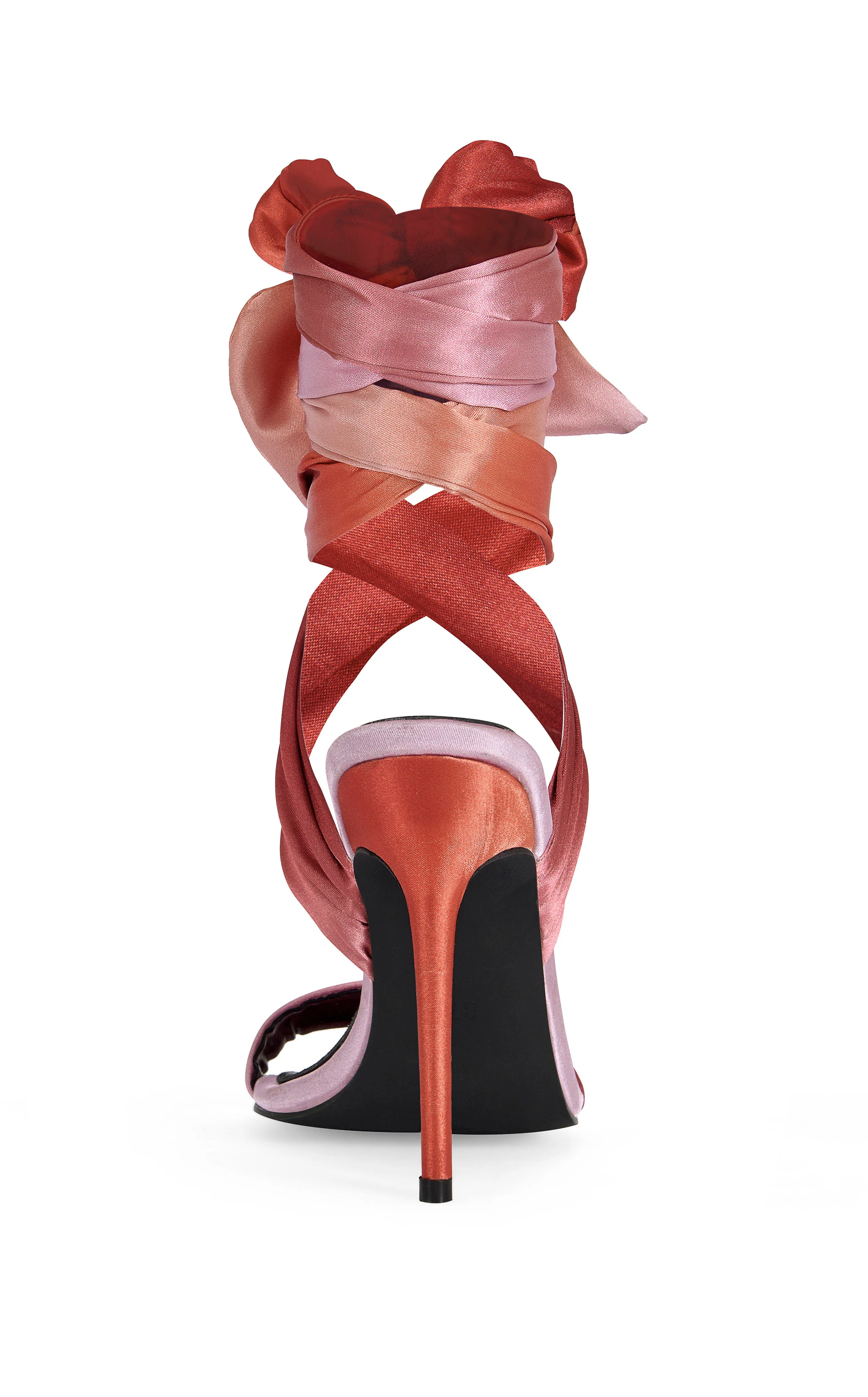 ELZON-ORANGE WRAP-AROUND STILETTO SANDAL - Image 3