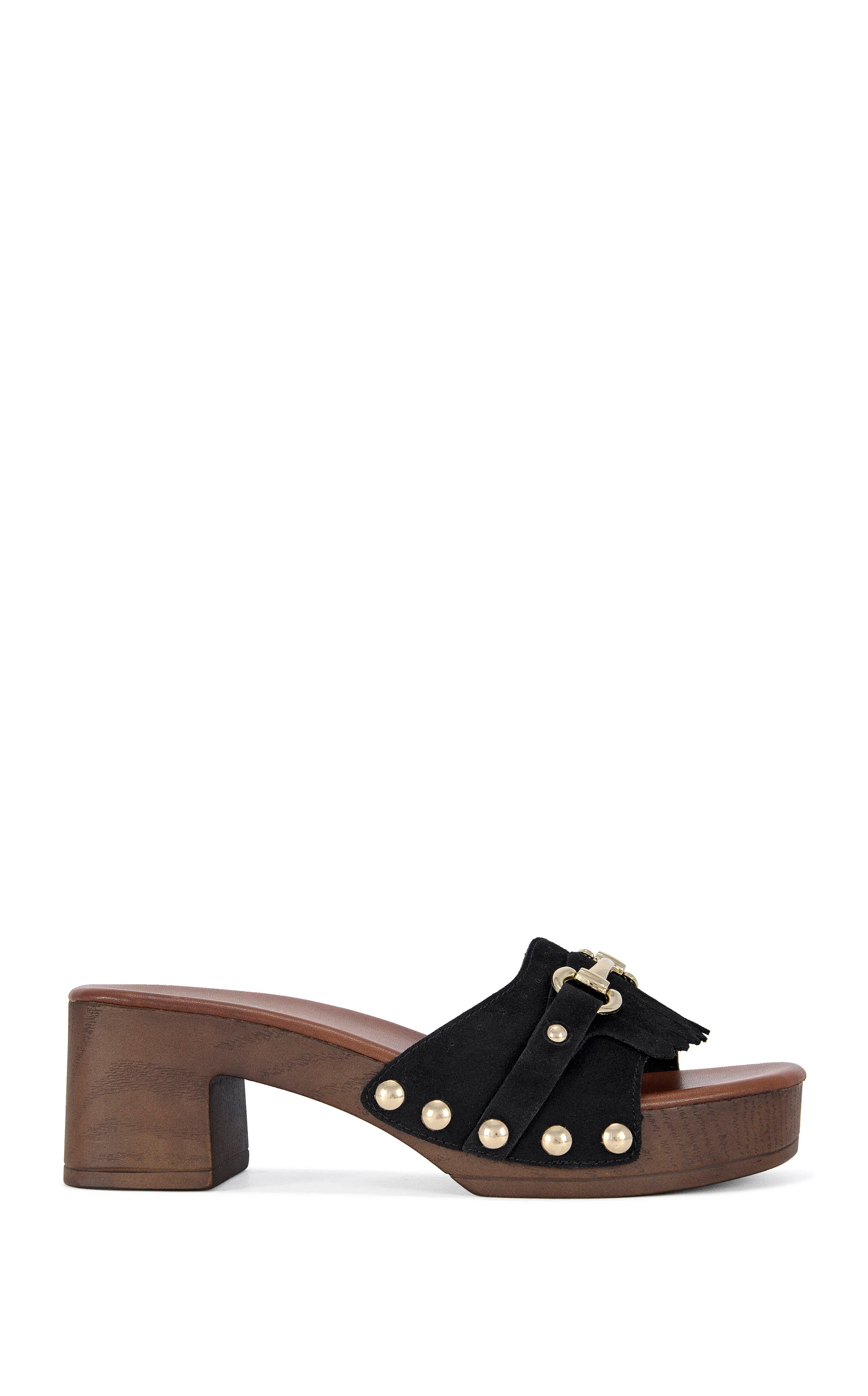 EPSILON-BLACK GENUINE FLATFORM SANDAL