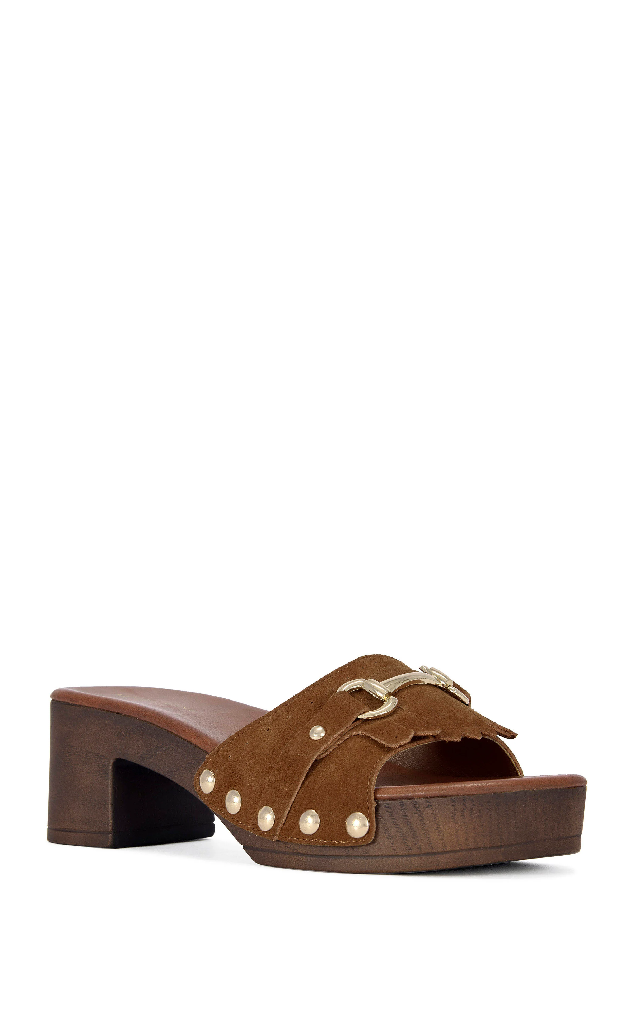 EPSILON-BROWN GENUINE SUEDE FLATFORM SANDAL - Image 2