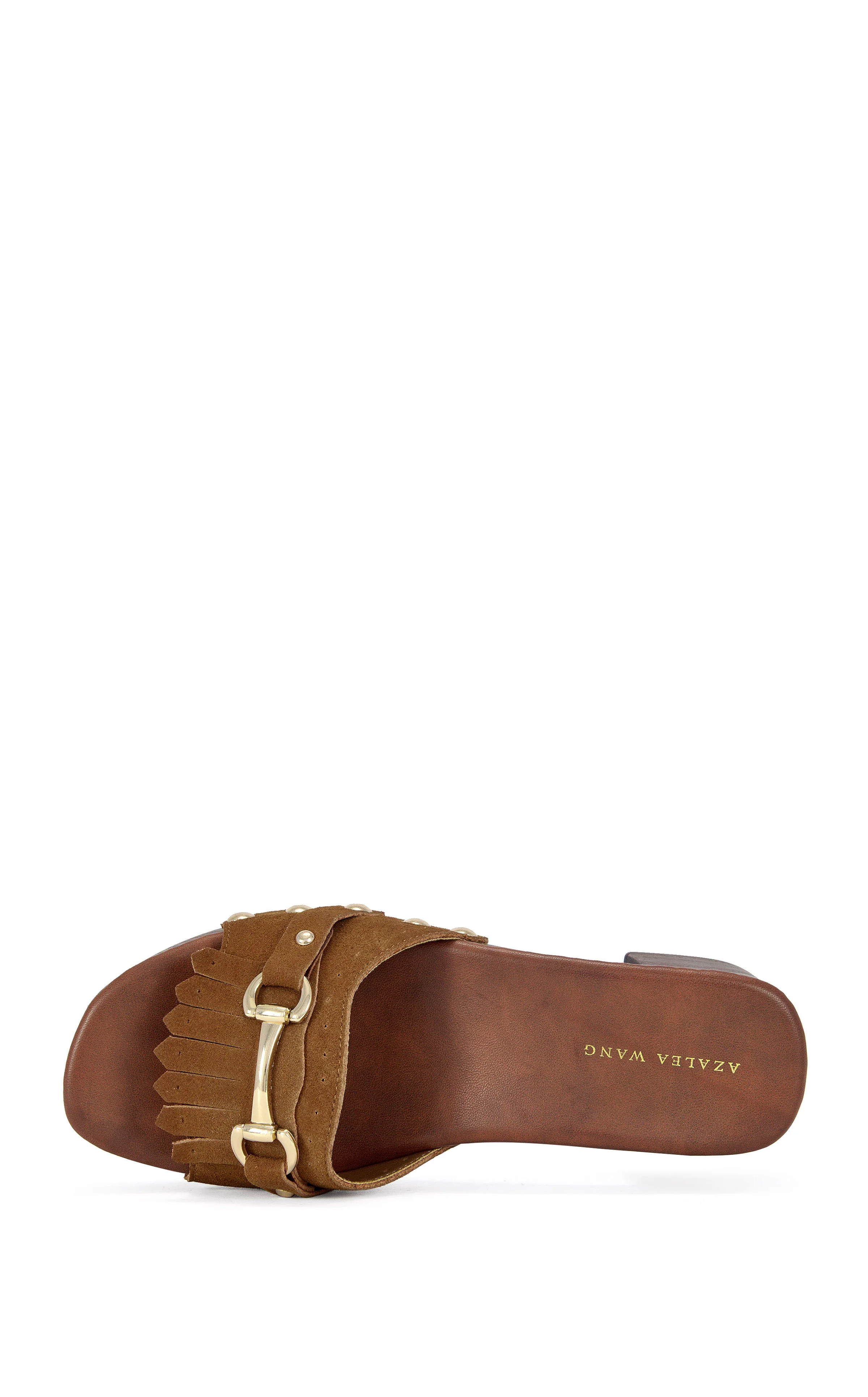 EPSILON-BROWN GENUINE SUEDE FLATFORM SANDAL - Image 4