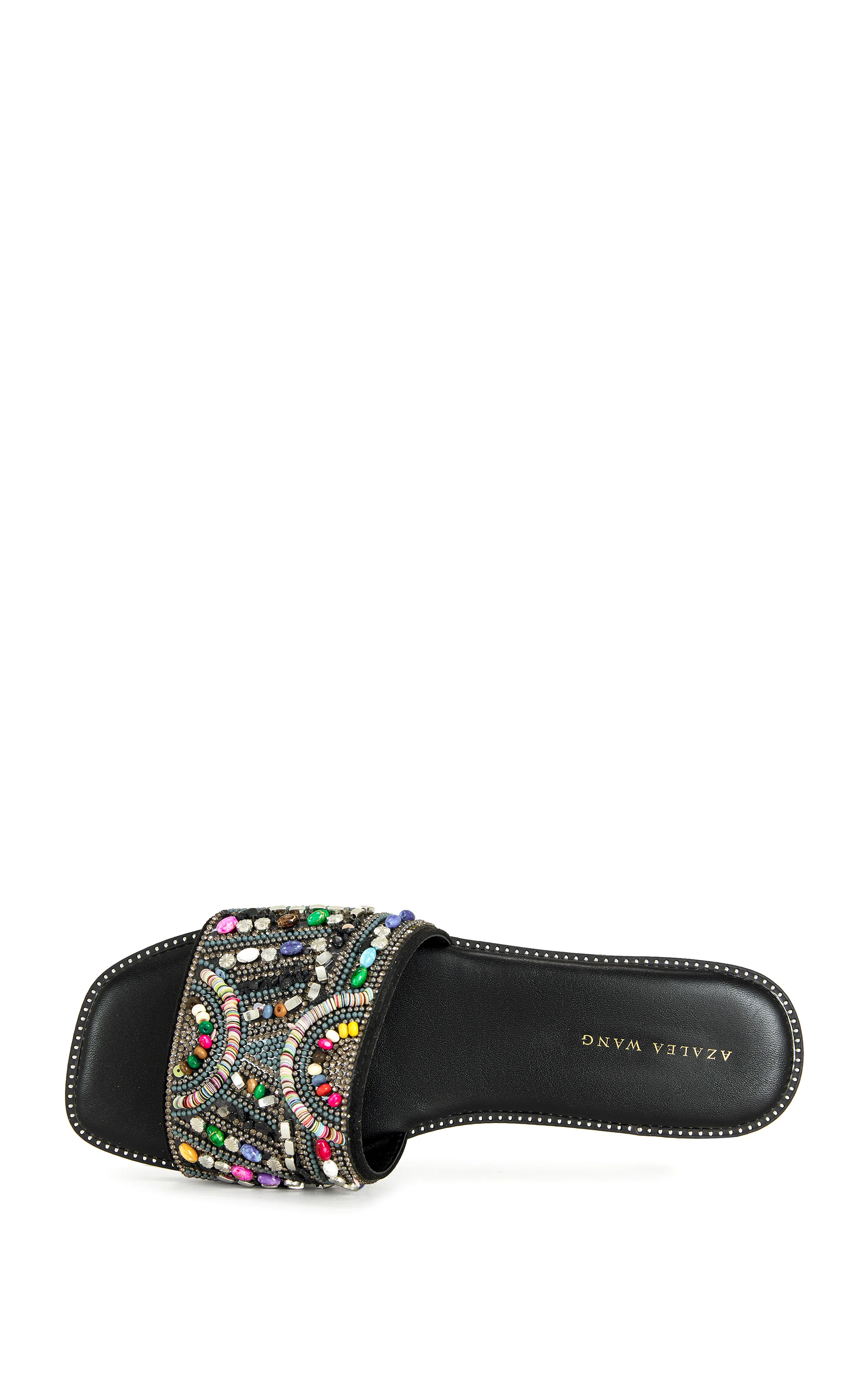 ESSERE-BLACK FLAT SANDAL - Image 4