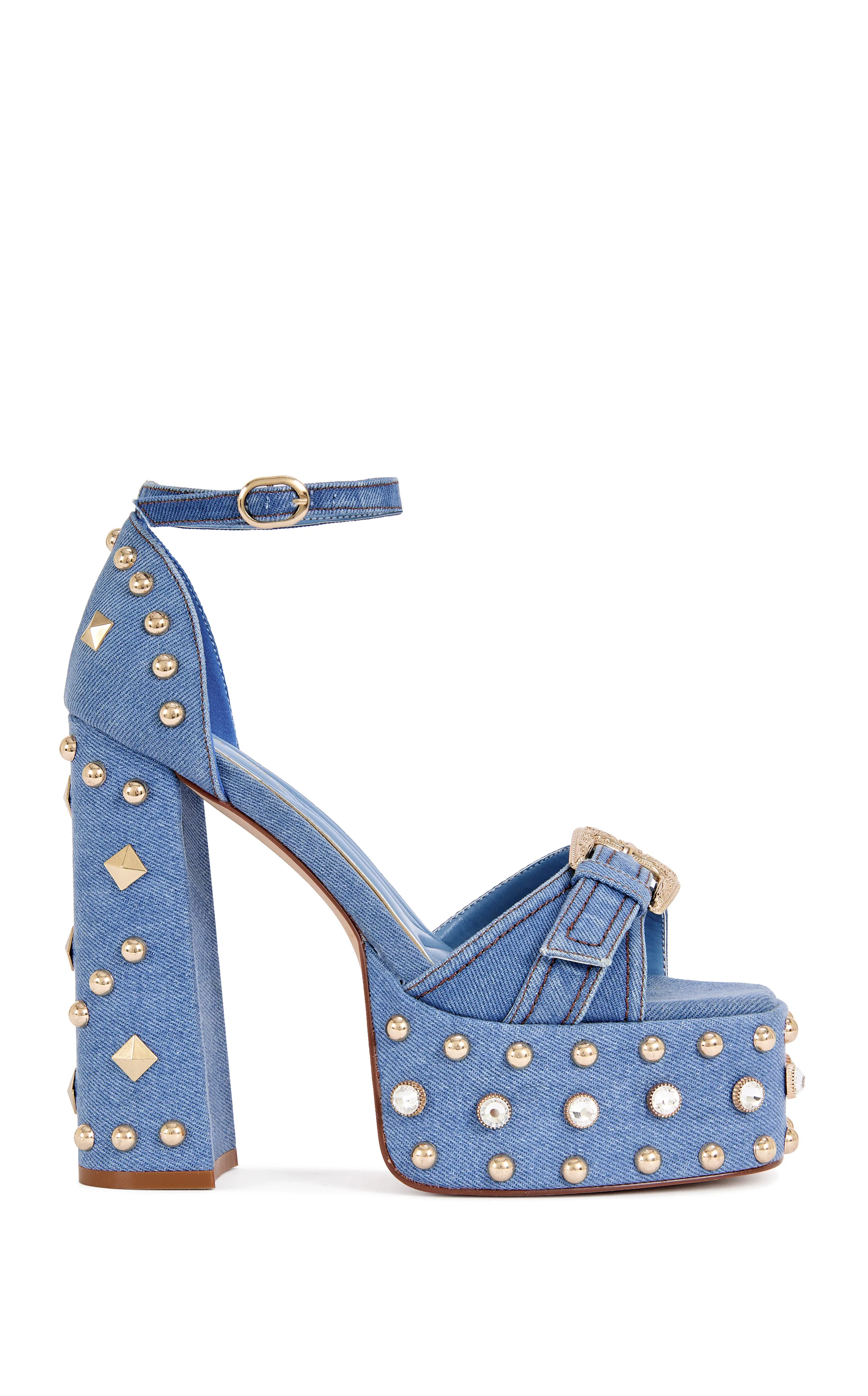 EVGENIA-DENIM PLATFORM SANDAL - Image 2
