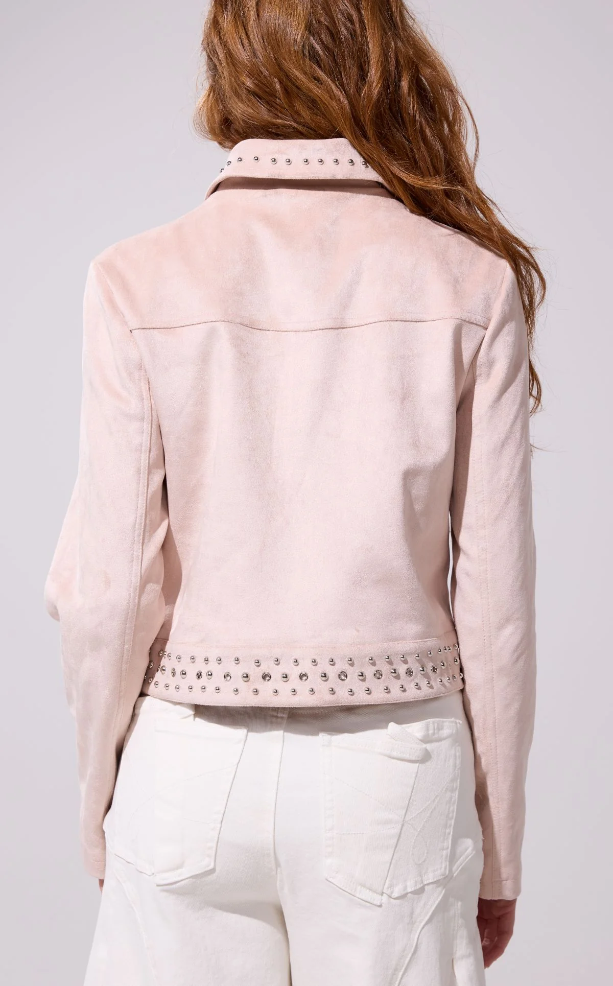 FINLEE-BLUSH FRINGE SUEDE JACKET - Image 4