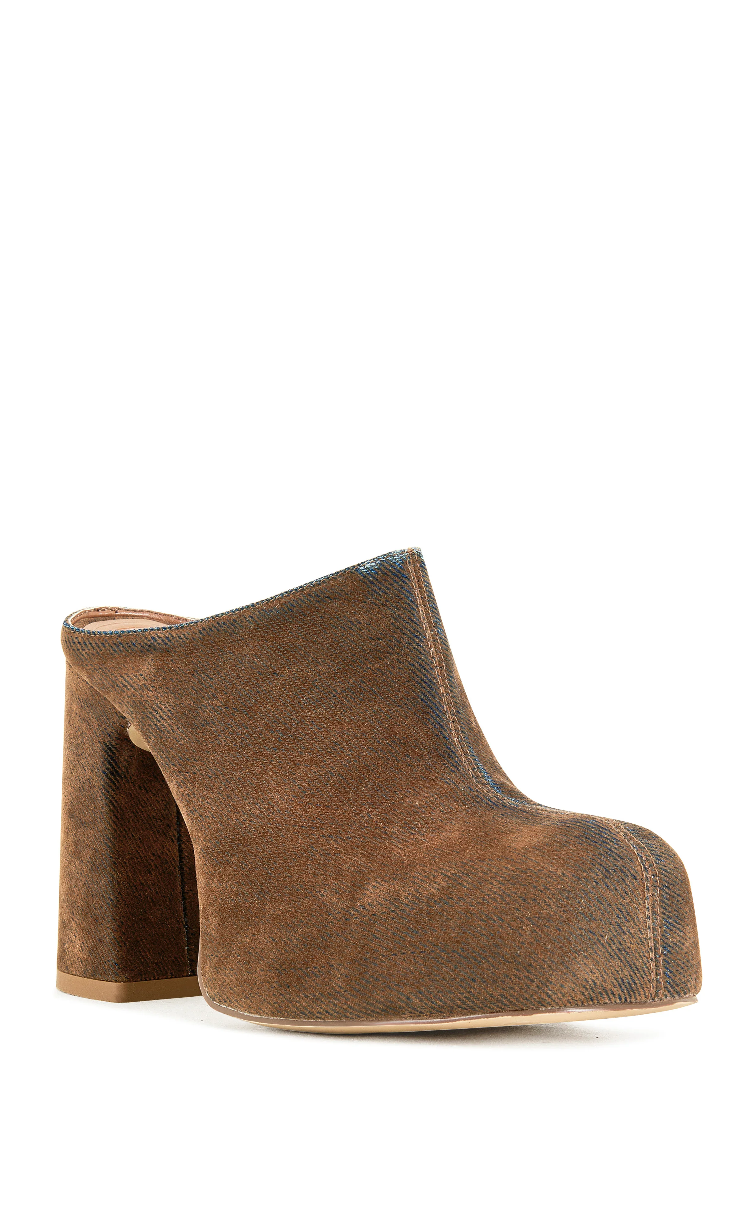 FLOREA-BROWNDENIM PLATFORM MULE - Image 3