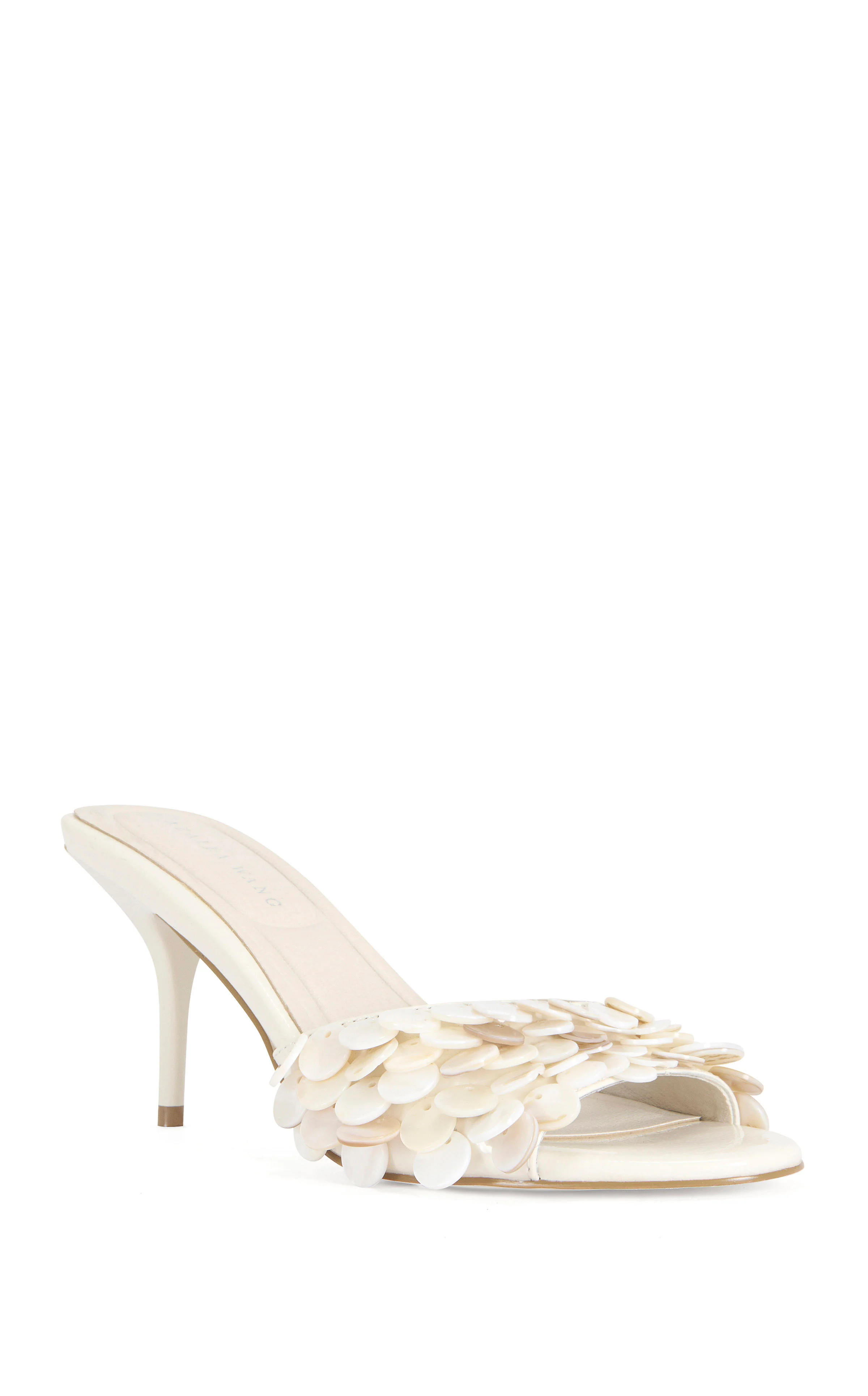 GAURA-CREAM MOTHER OF PEARL STILETTO SANDAL - Image 2