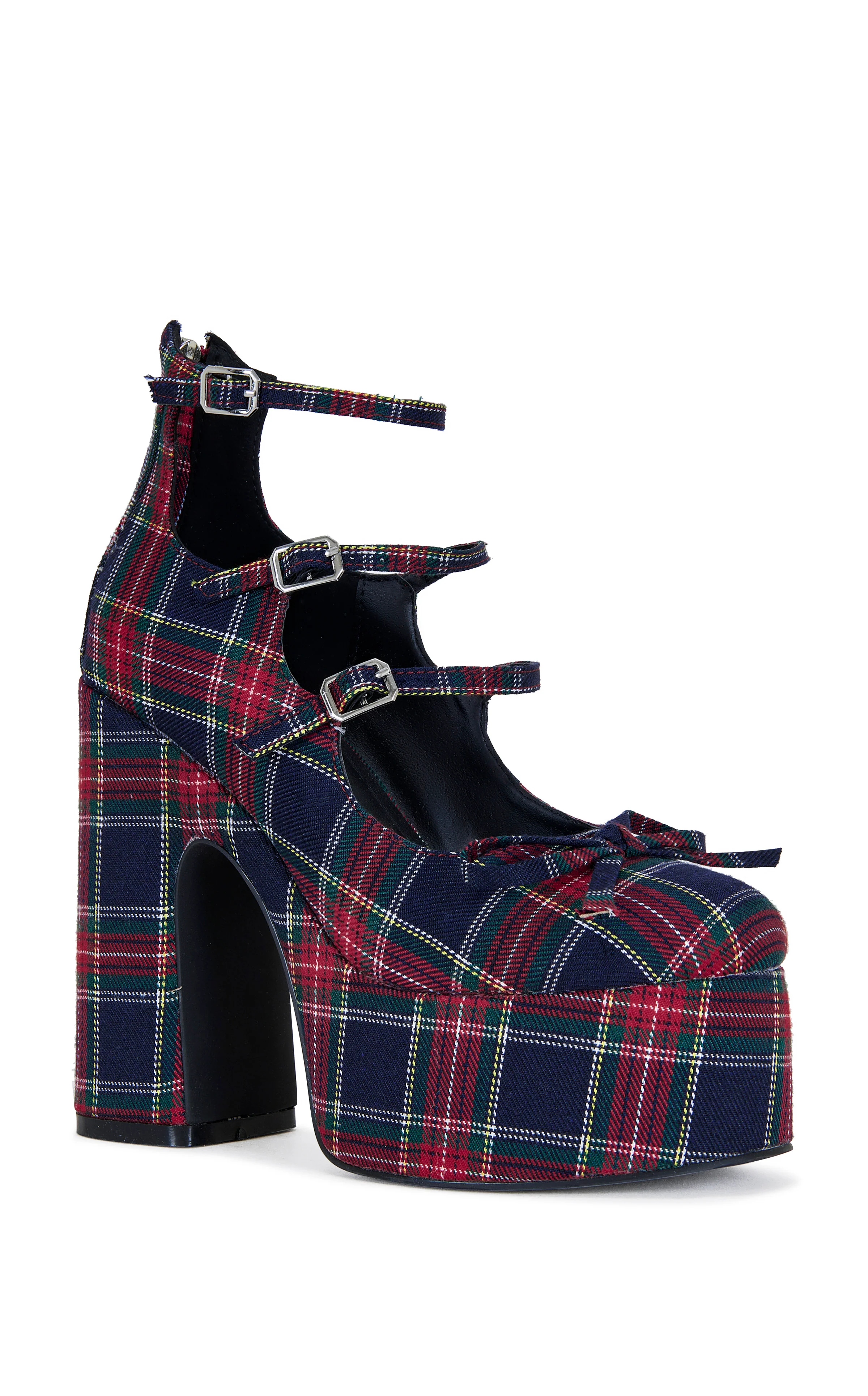 GEORGINA-MULTI PLAID PLATFORM MARY JANE - Image 3