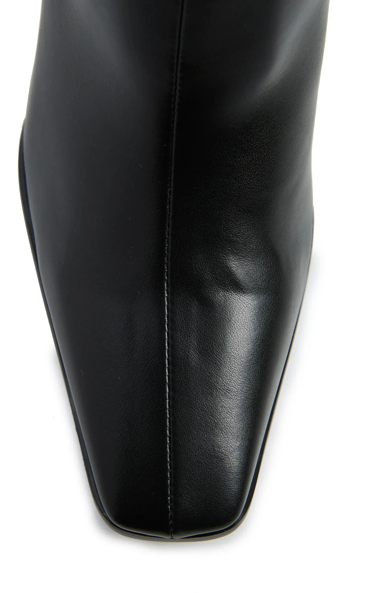 GRACIELLA-BLACK KNEE HIGH CHUNKY HEELED BOOT - Image 6
