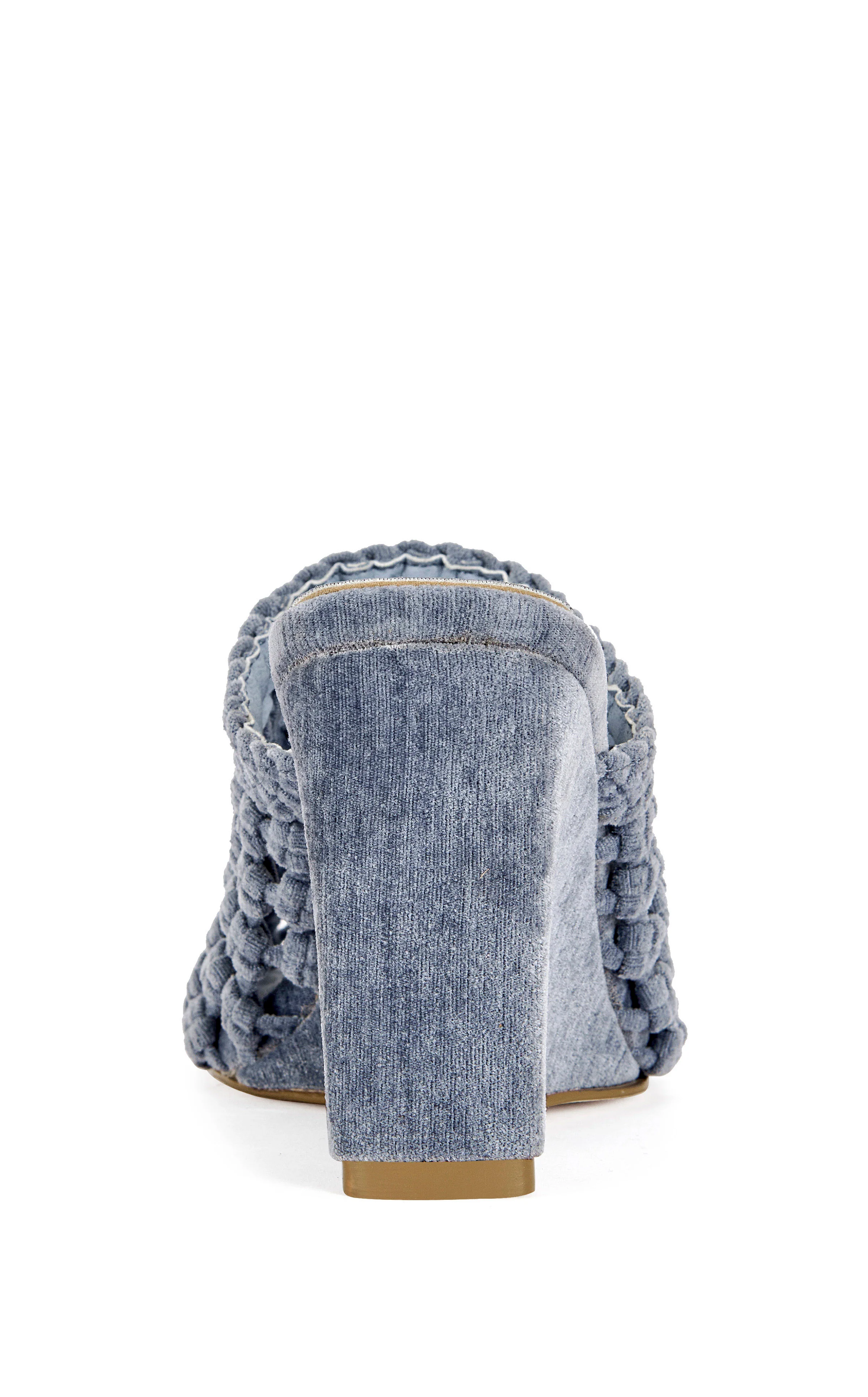 GWENDOLYN-BLUE KNIT WEDGE MULE - Image 3