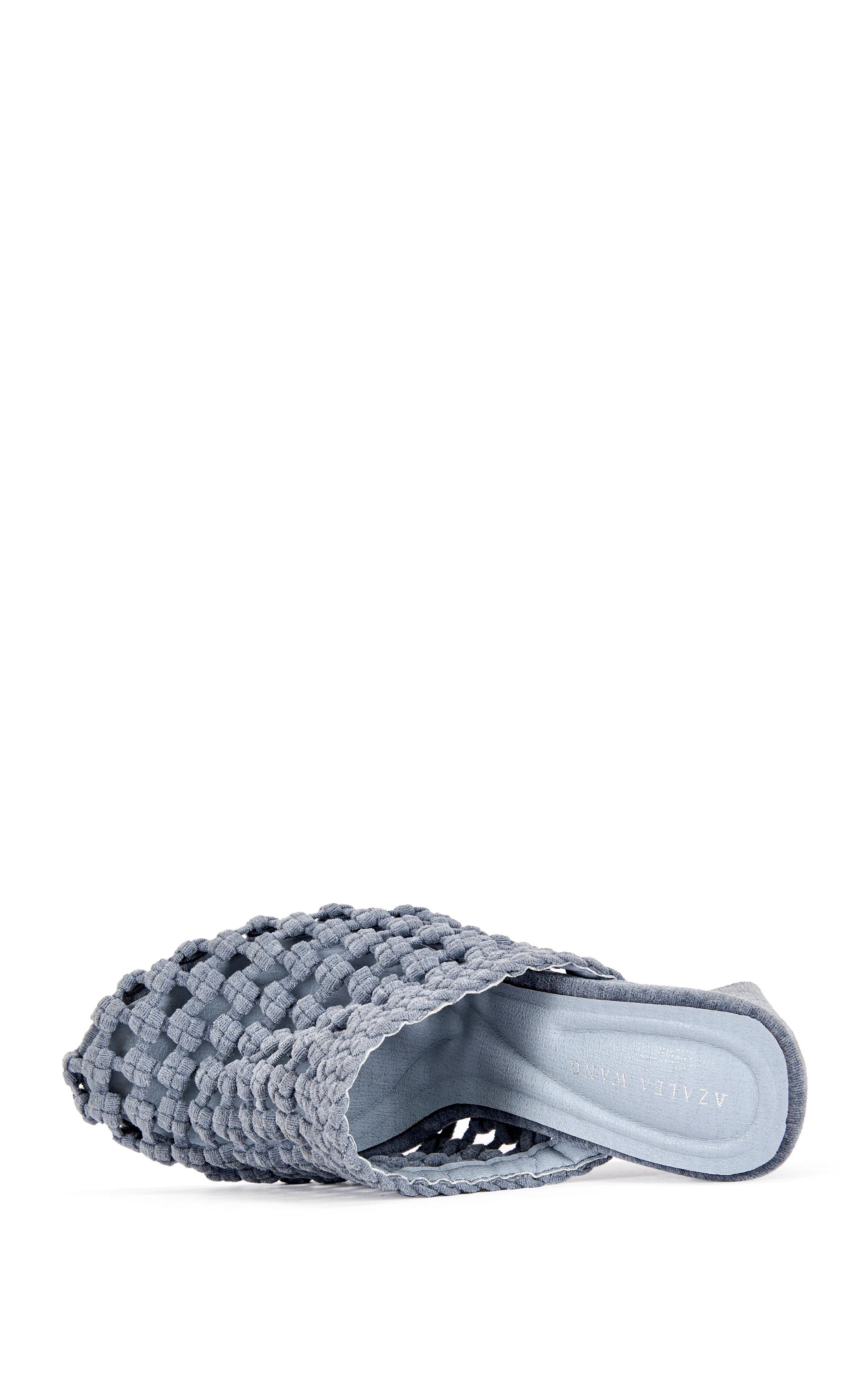 GWENDOLYN-BLUE KNIT WEDGE MULE - Image 4
