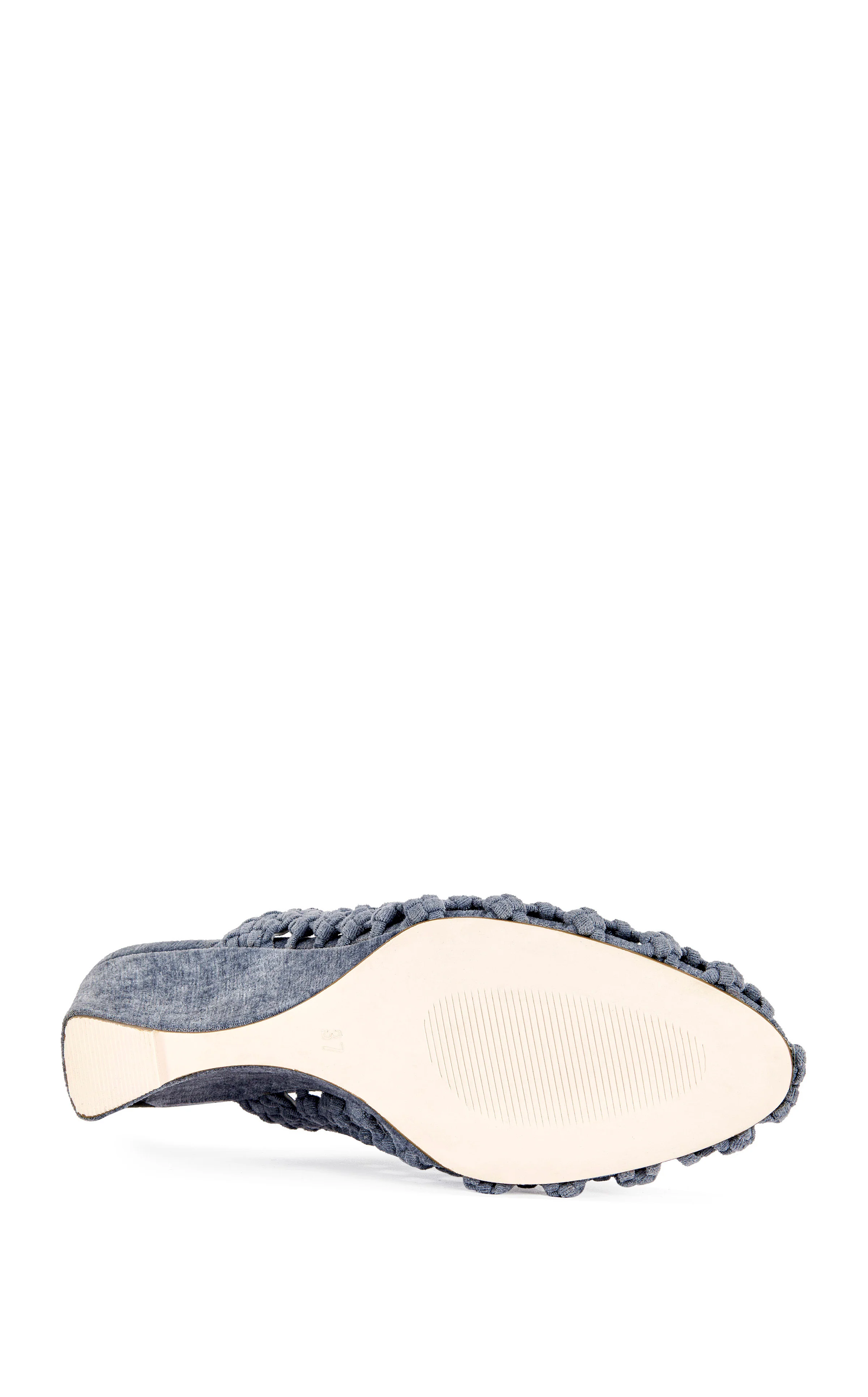 GWENDOLYN-BLUE KNIT WEDGE MULE - Image 5