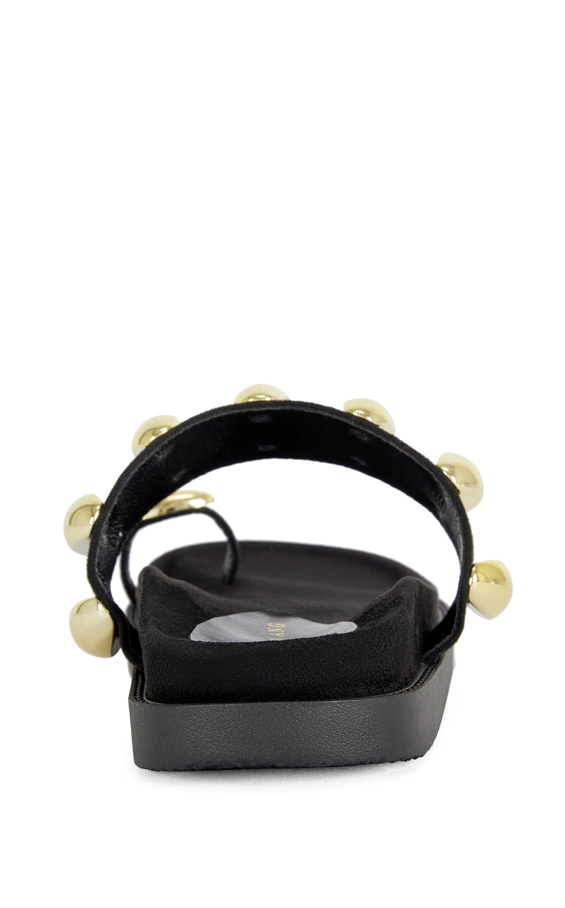 IMPISI-BLACK STUDDED TOE RING SANDAL - Image 3