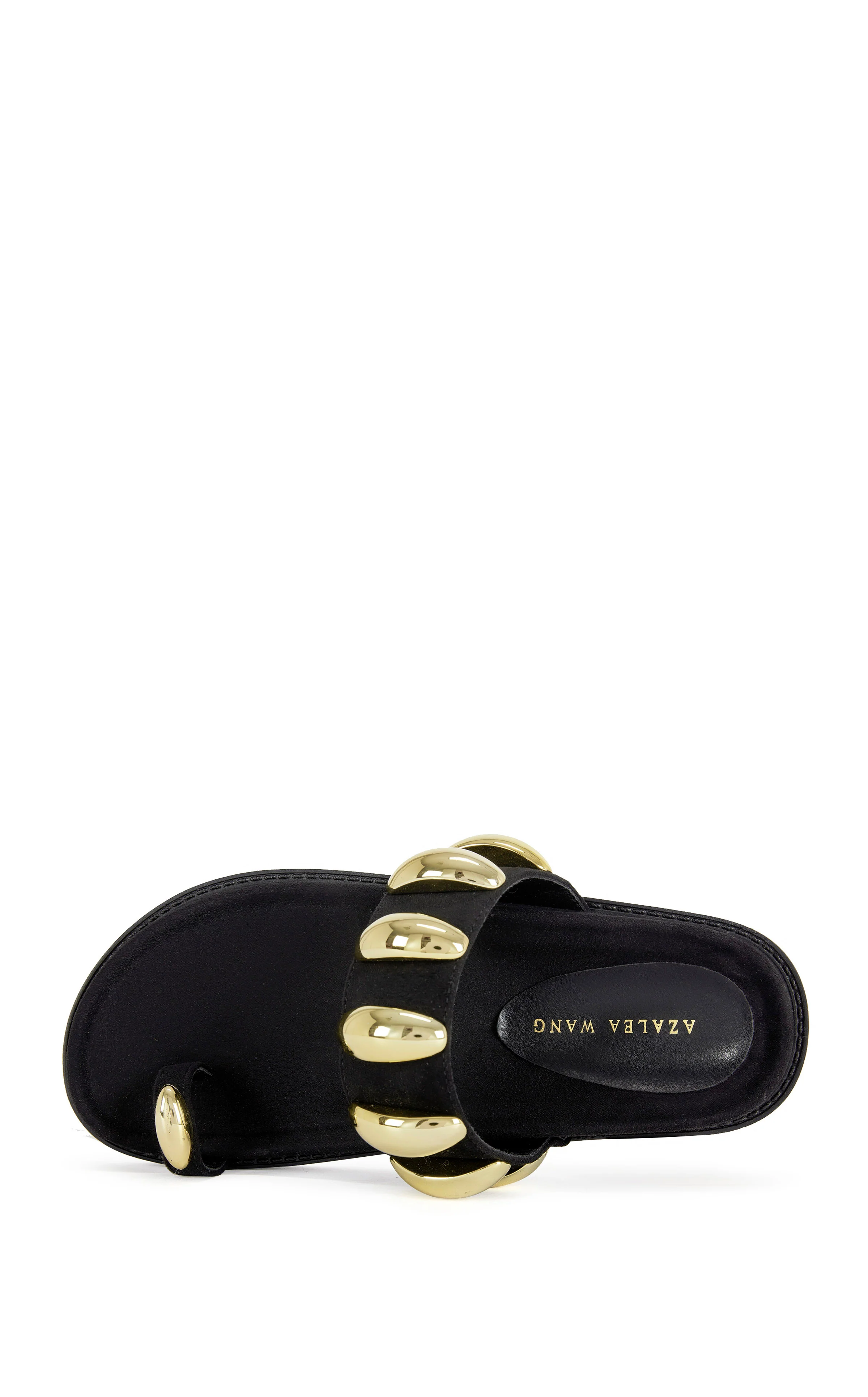 IMPISI-BLACK STUDDED TOE RING SANDAL - Image 4