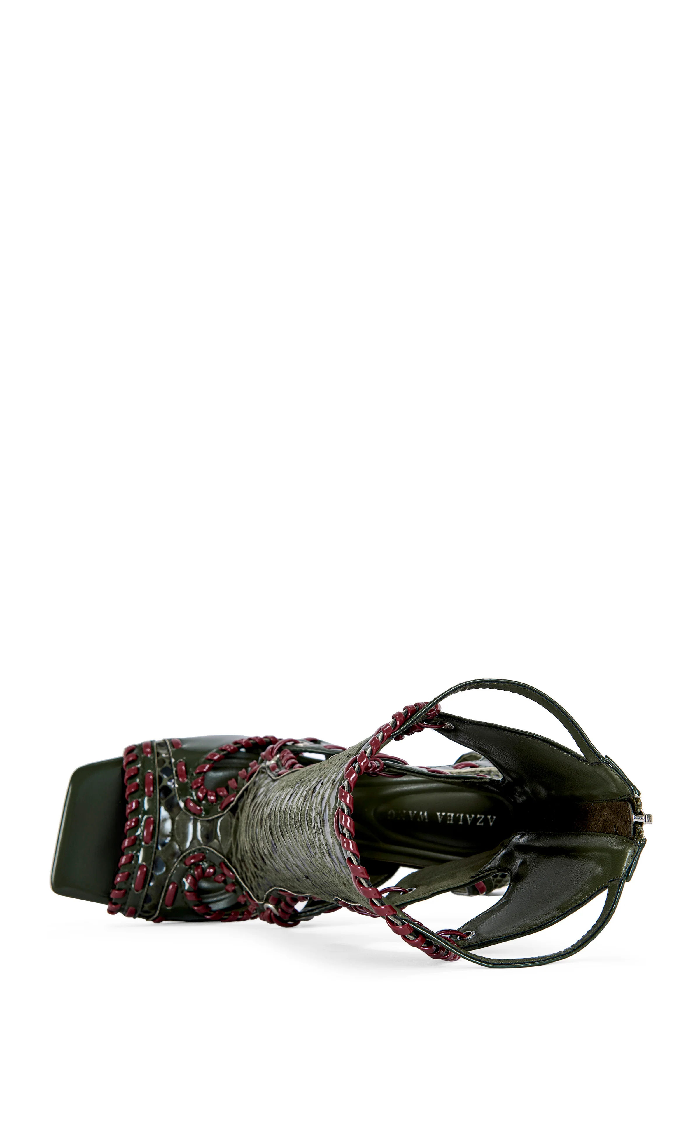 INDRANI-OLIVE GLADIATOR STILETTO SANDAL BOOTIE - Image 4