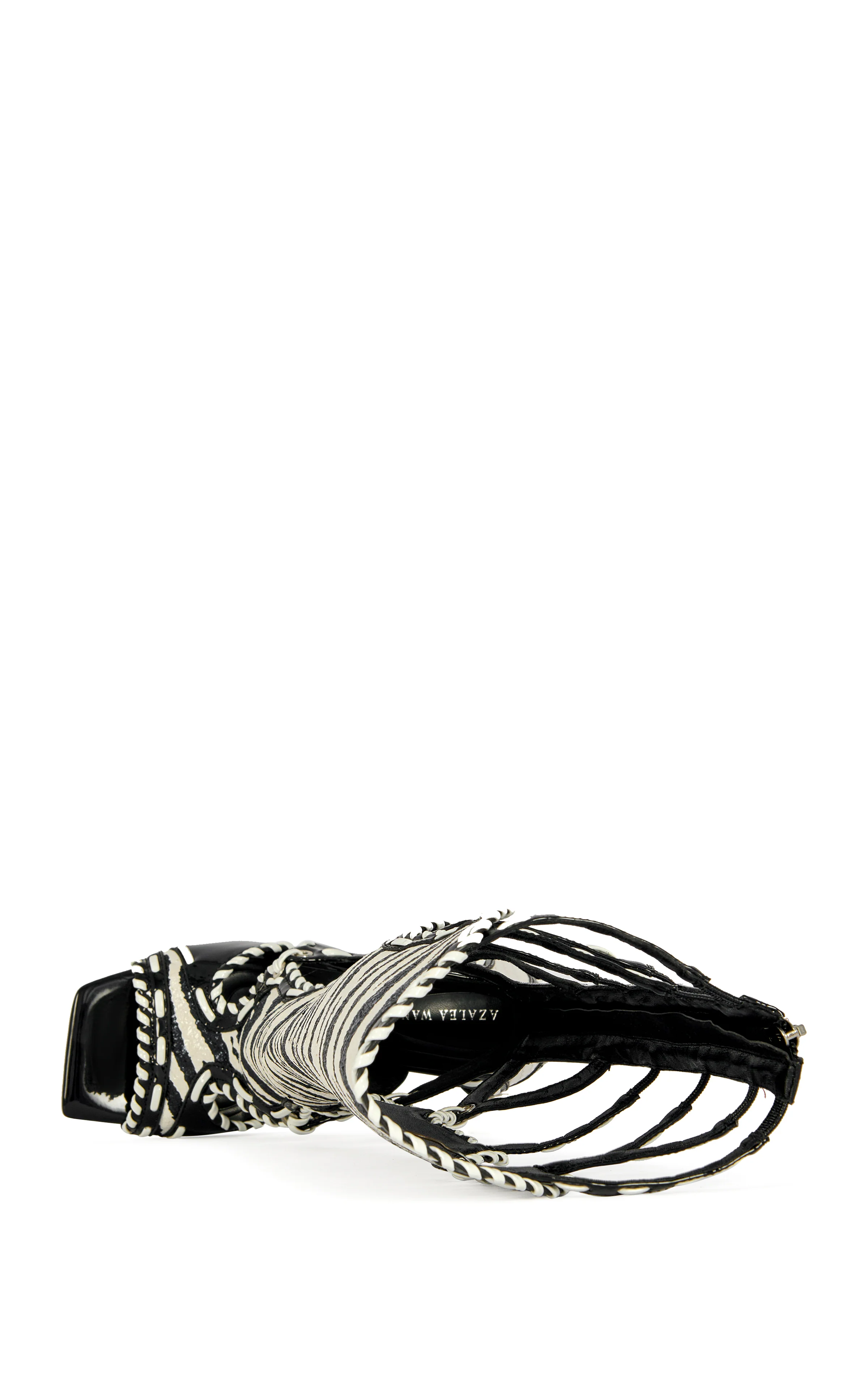 INDRANIHIGH-ZEBRA GLADIATOR STILETTO SANDAL BOOT - Image 4