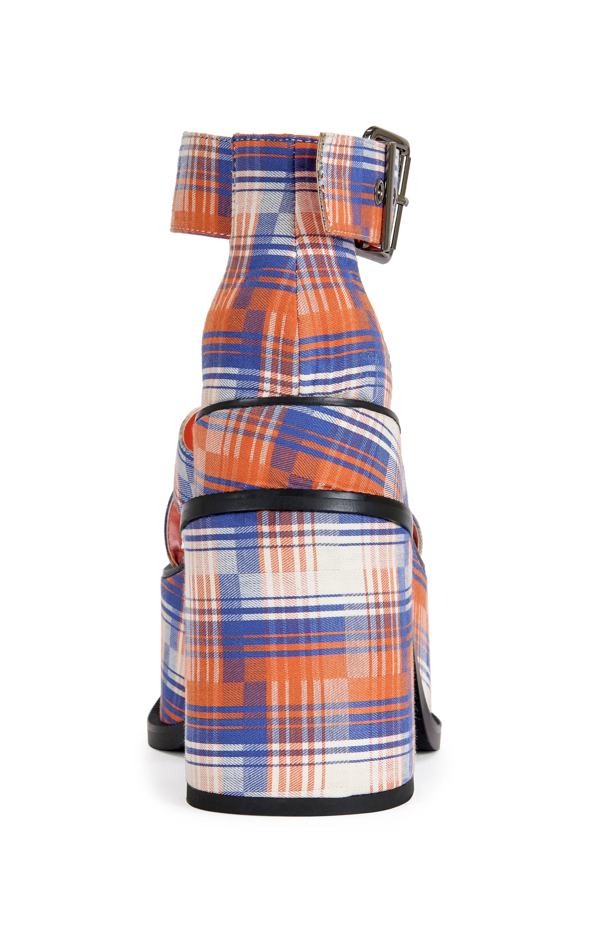 JAETYN-ORANGEPLAID PLATFORM SANDAL - Image 3