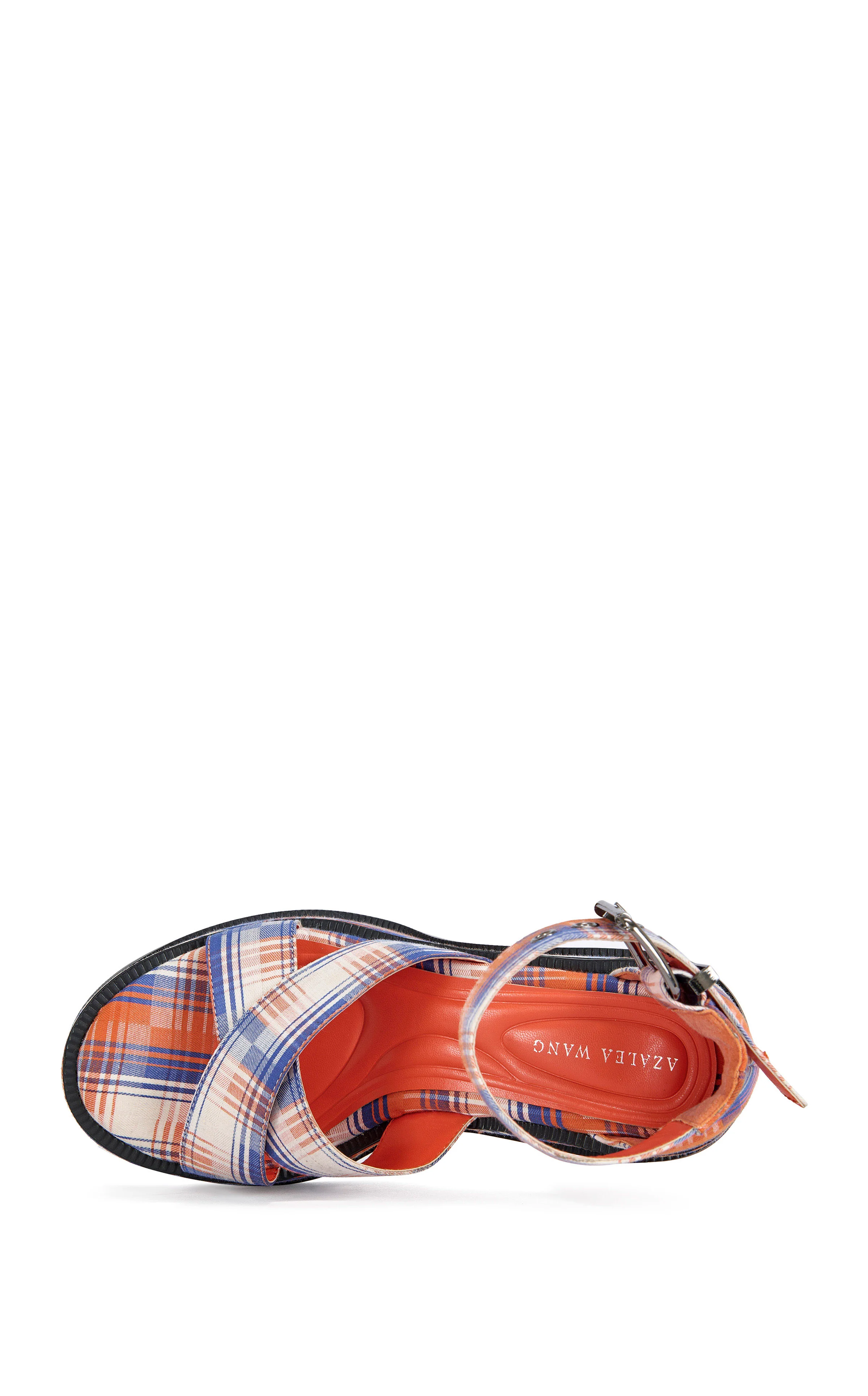 JAETYN-ORANGEPLAID PLATFORM SANDAL - Image 4