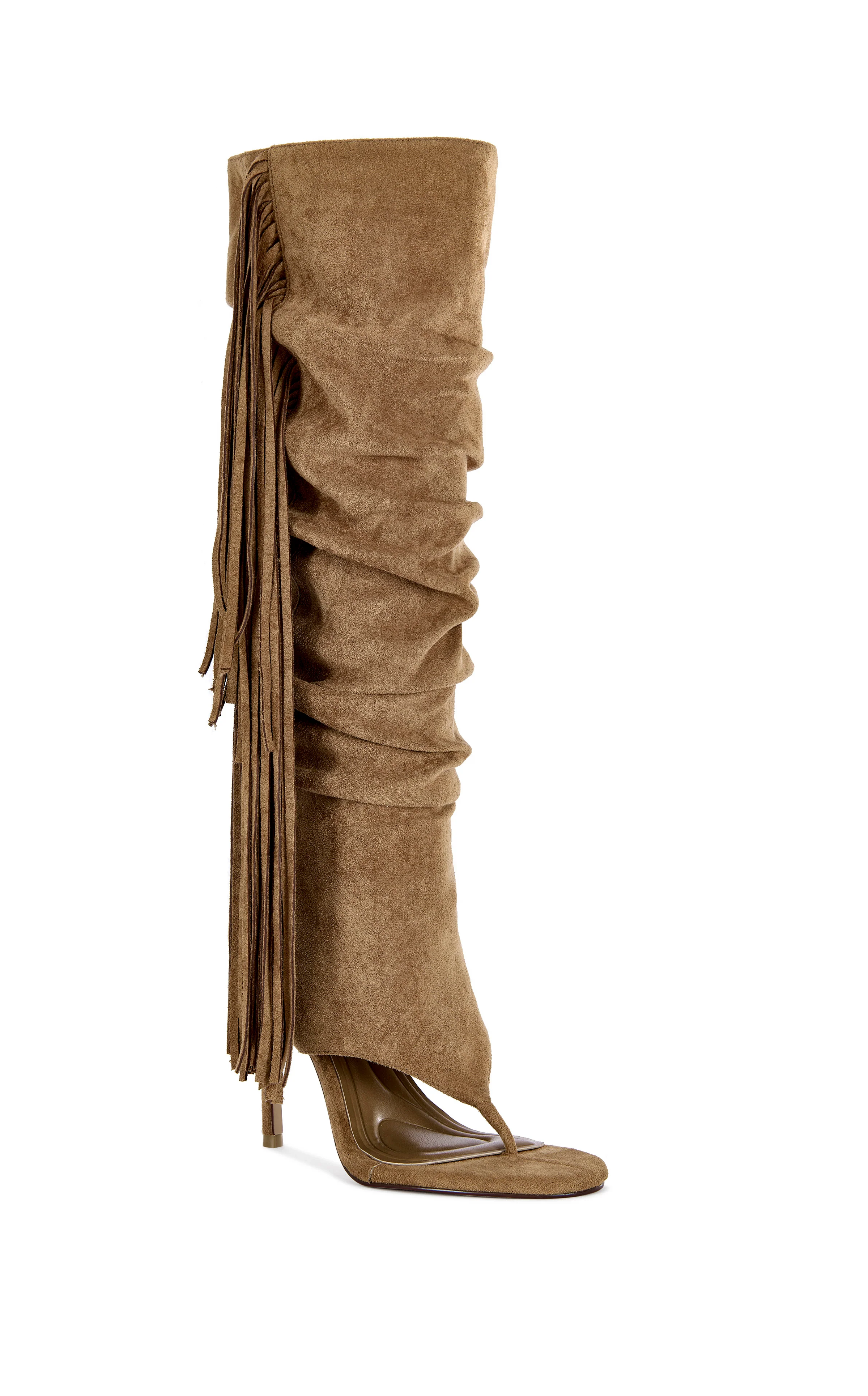 JOHANNA-TAN FRINGE STILETTO SANDAL BOOT - Image 3