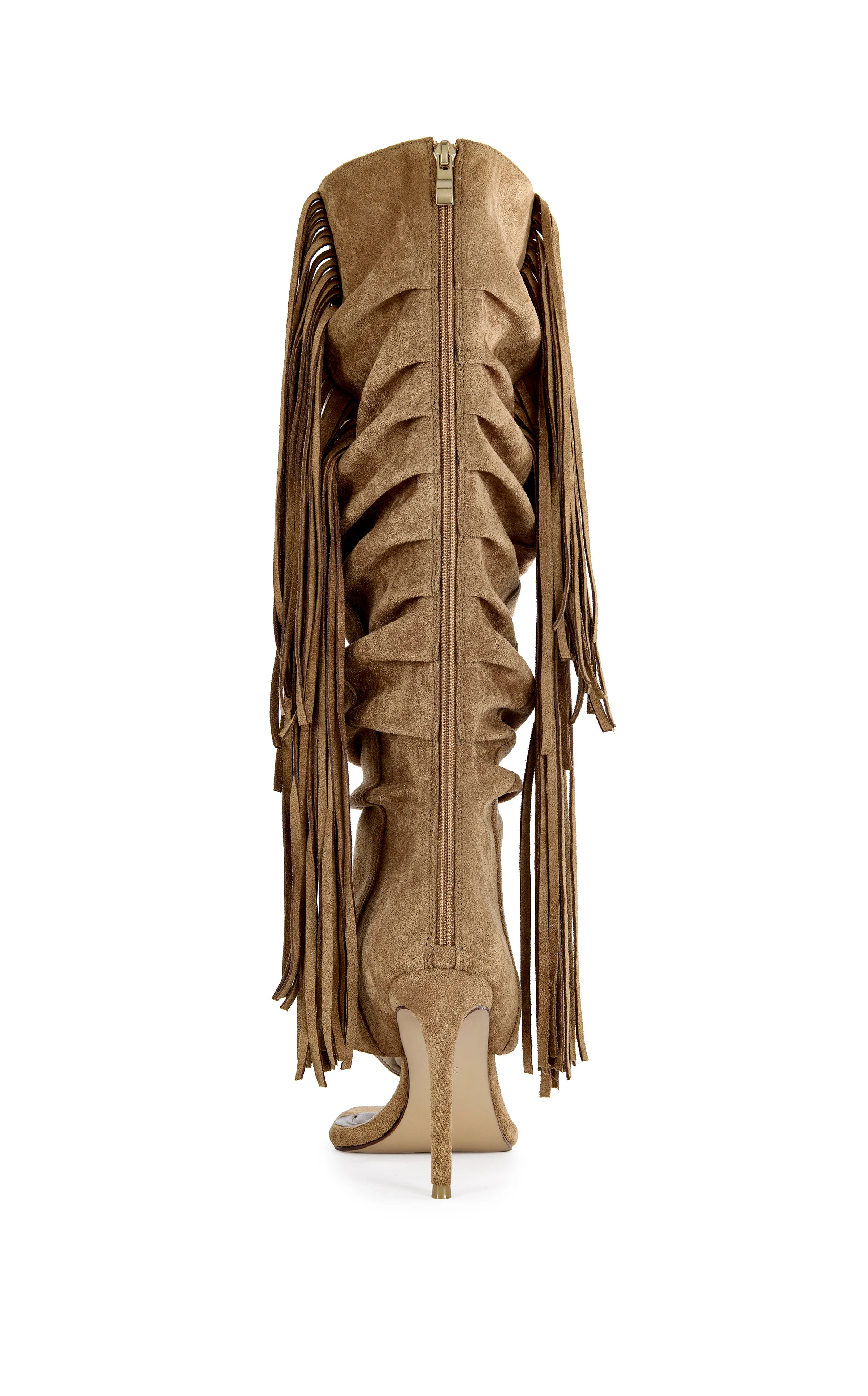 JOHANNA-TAN FRINGE STILETTO SANDAL BOOT - Image 4