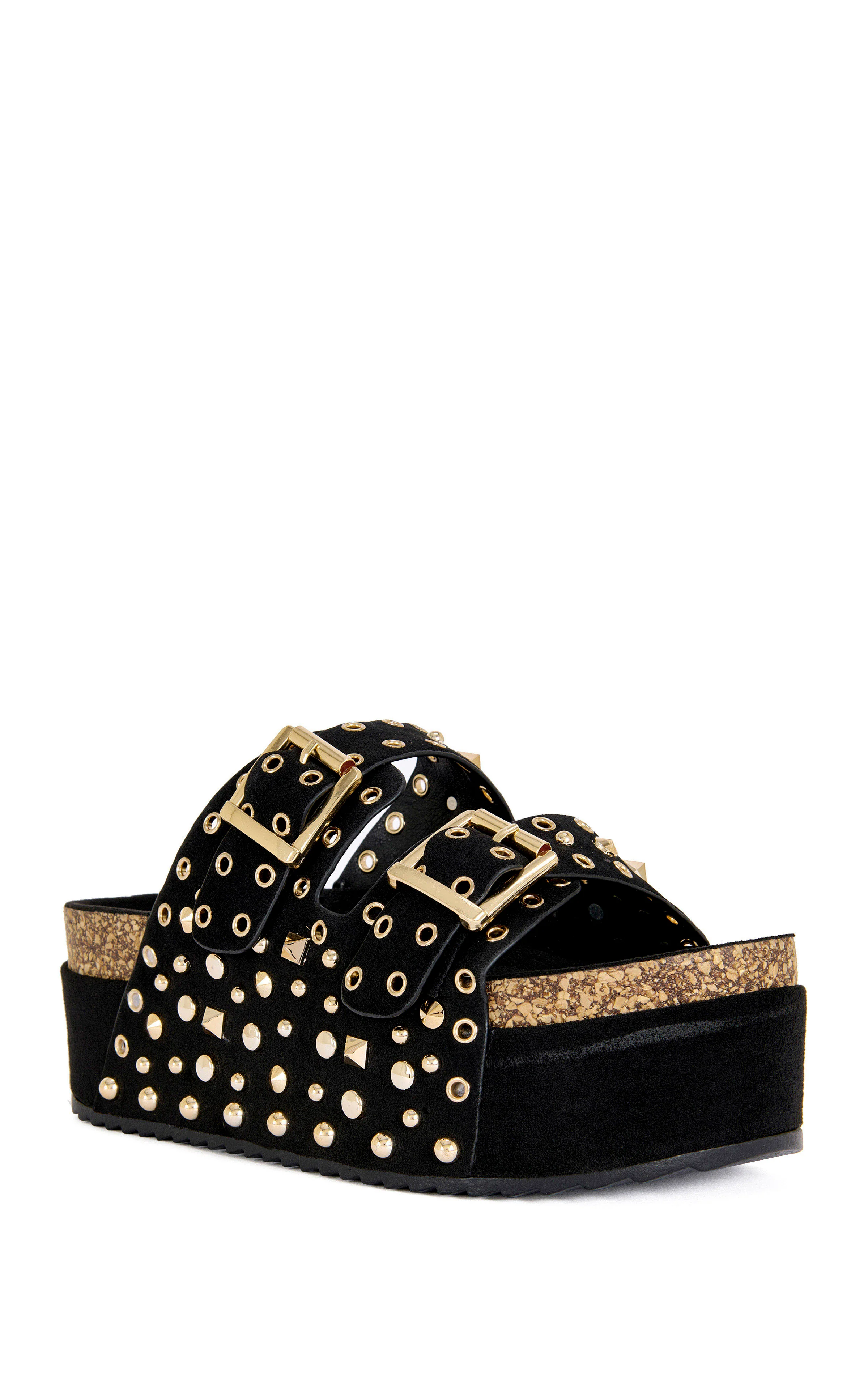 KAEGAN-BLACK FLATFORM SANDAL - Image 2