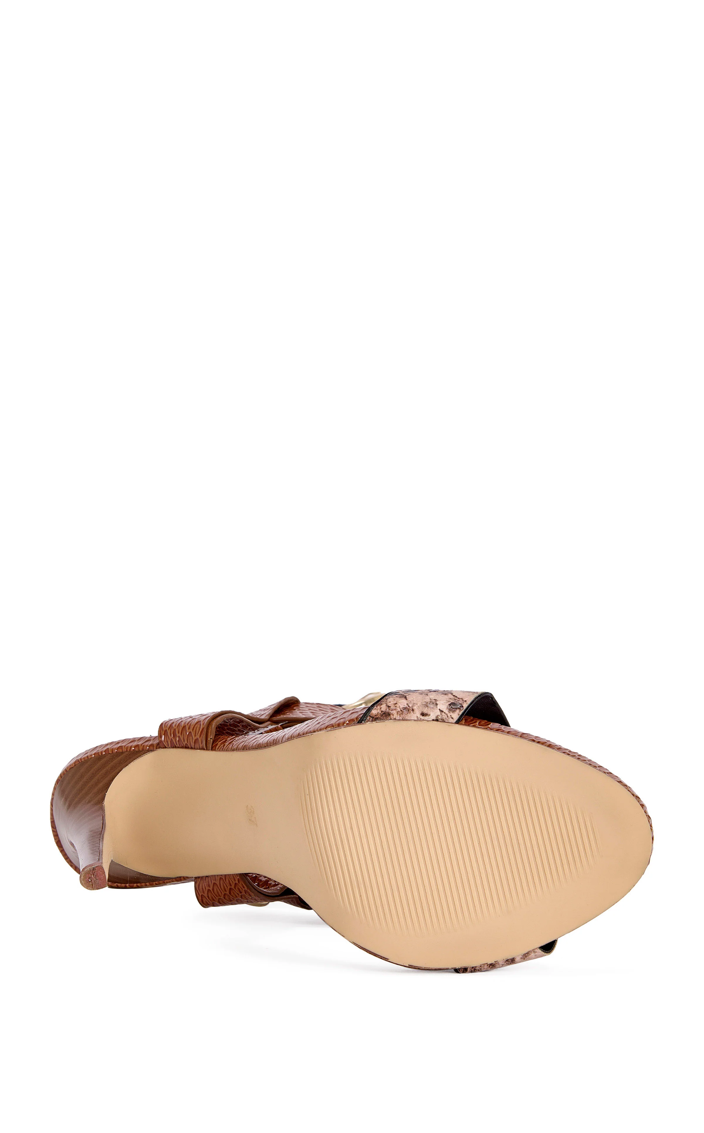 KANDINSKY-COGNAC SNAKE STILETTO SANDAL - Image 5