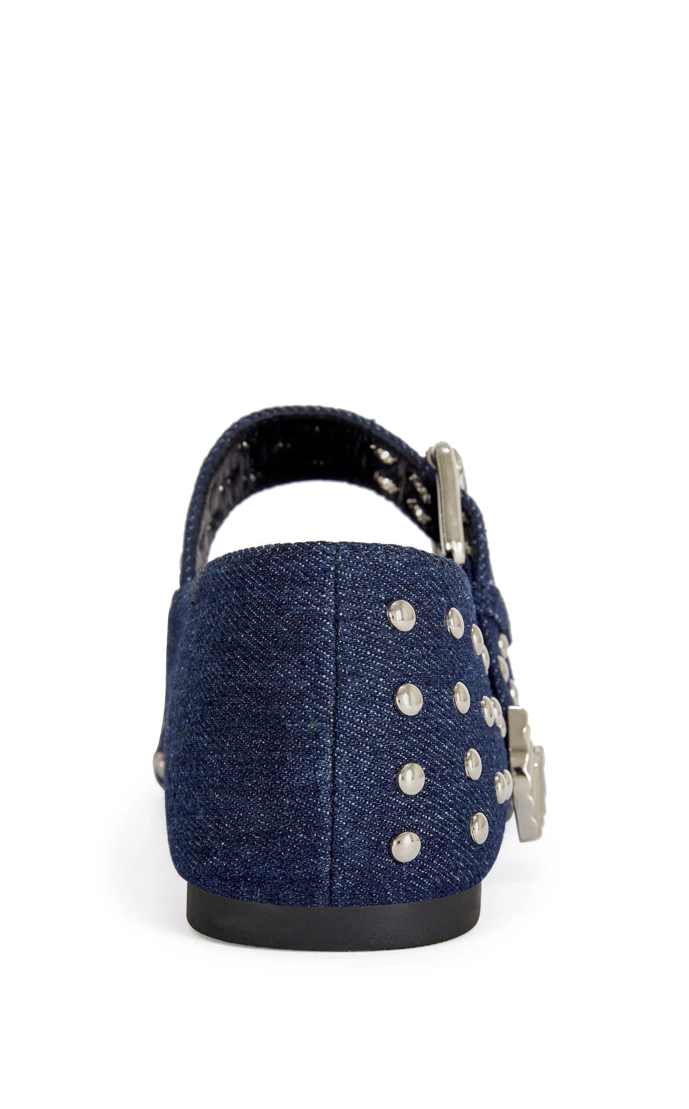 KENNITH-DKDENIM STUDDED BALLET FLAT - Image 3