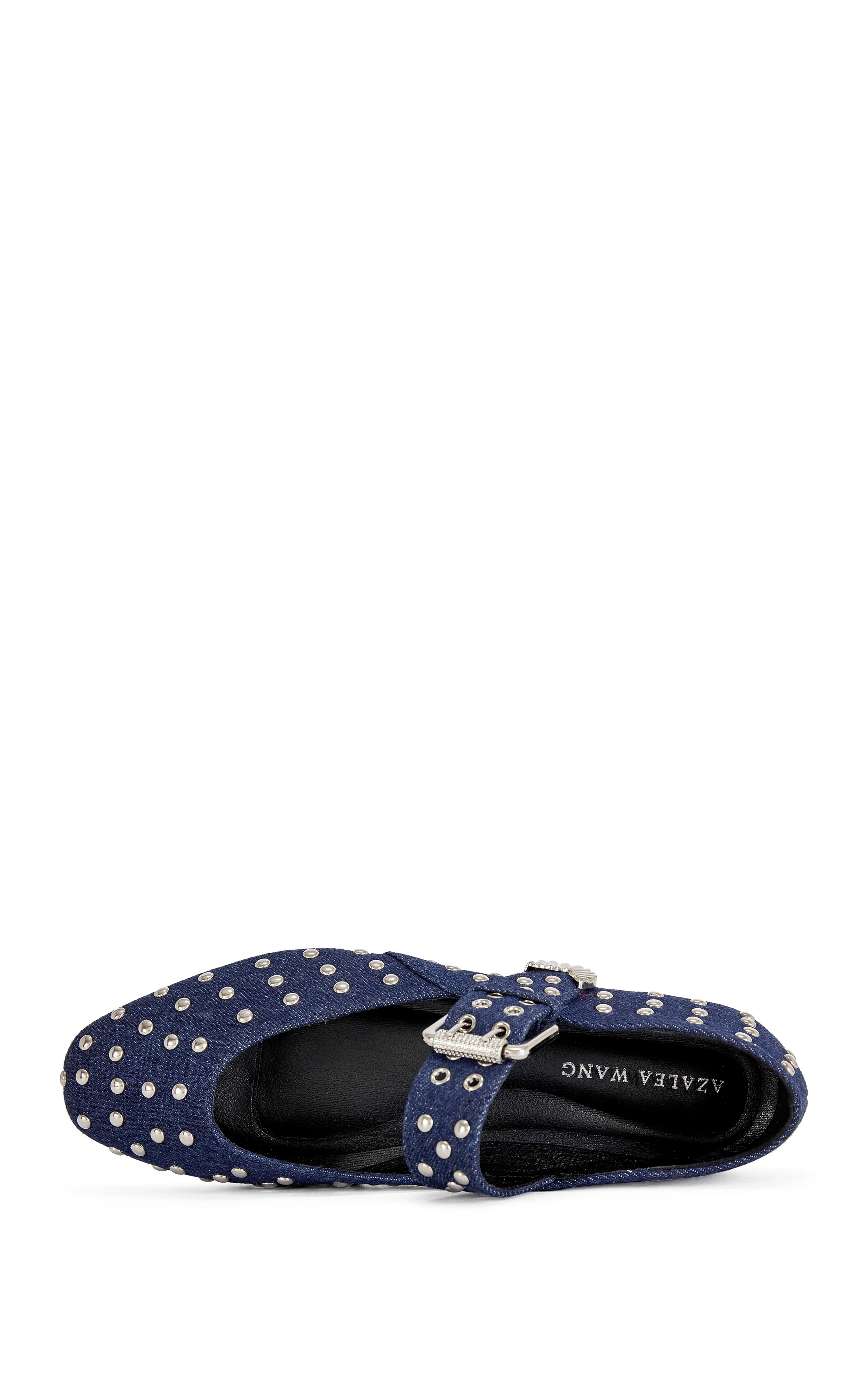KENNITH-DKDENIM STUDDED BALLET FLAT - Image 4