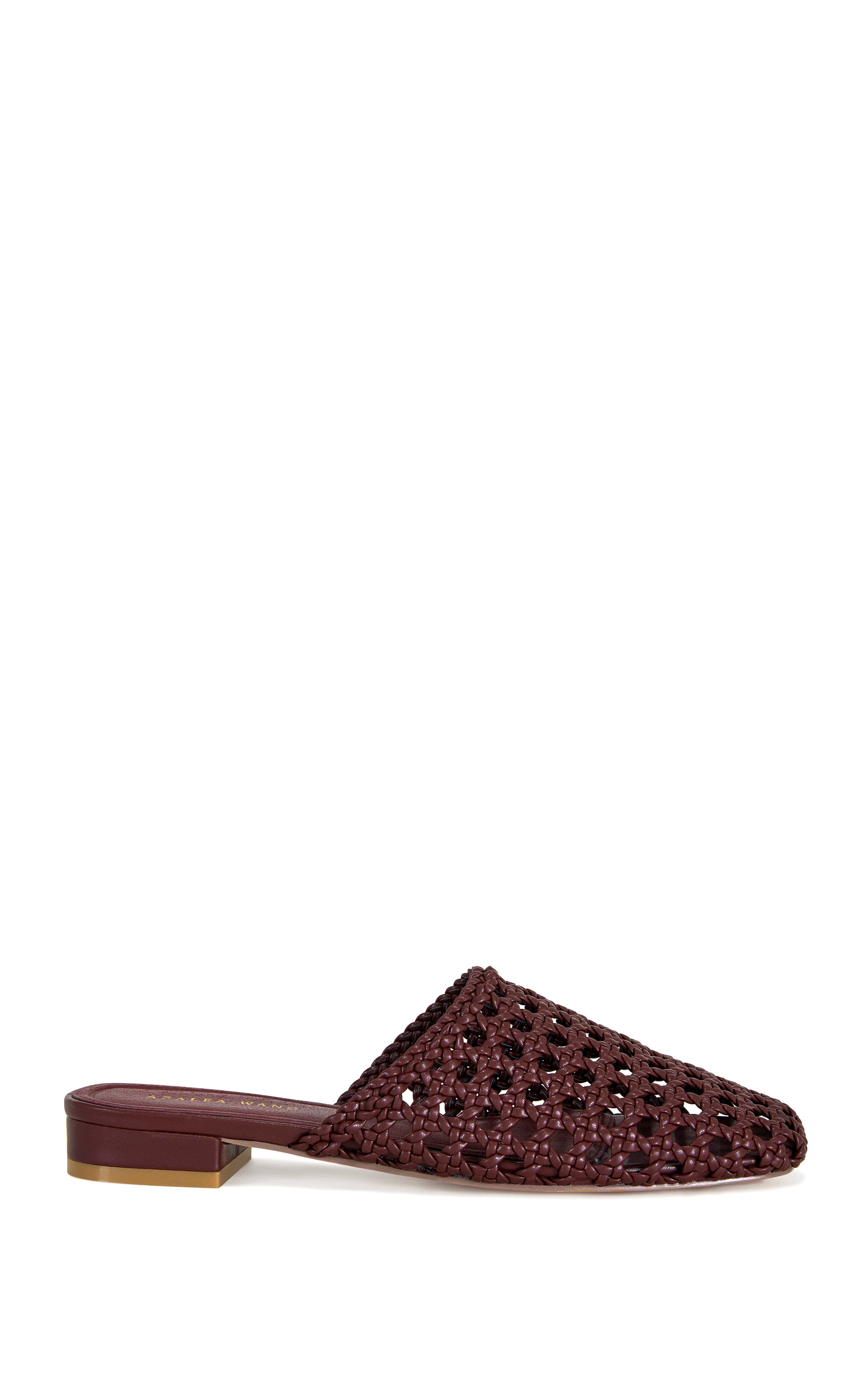 KISMET-BURGUNDY WOVEN FLAT MULE