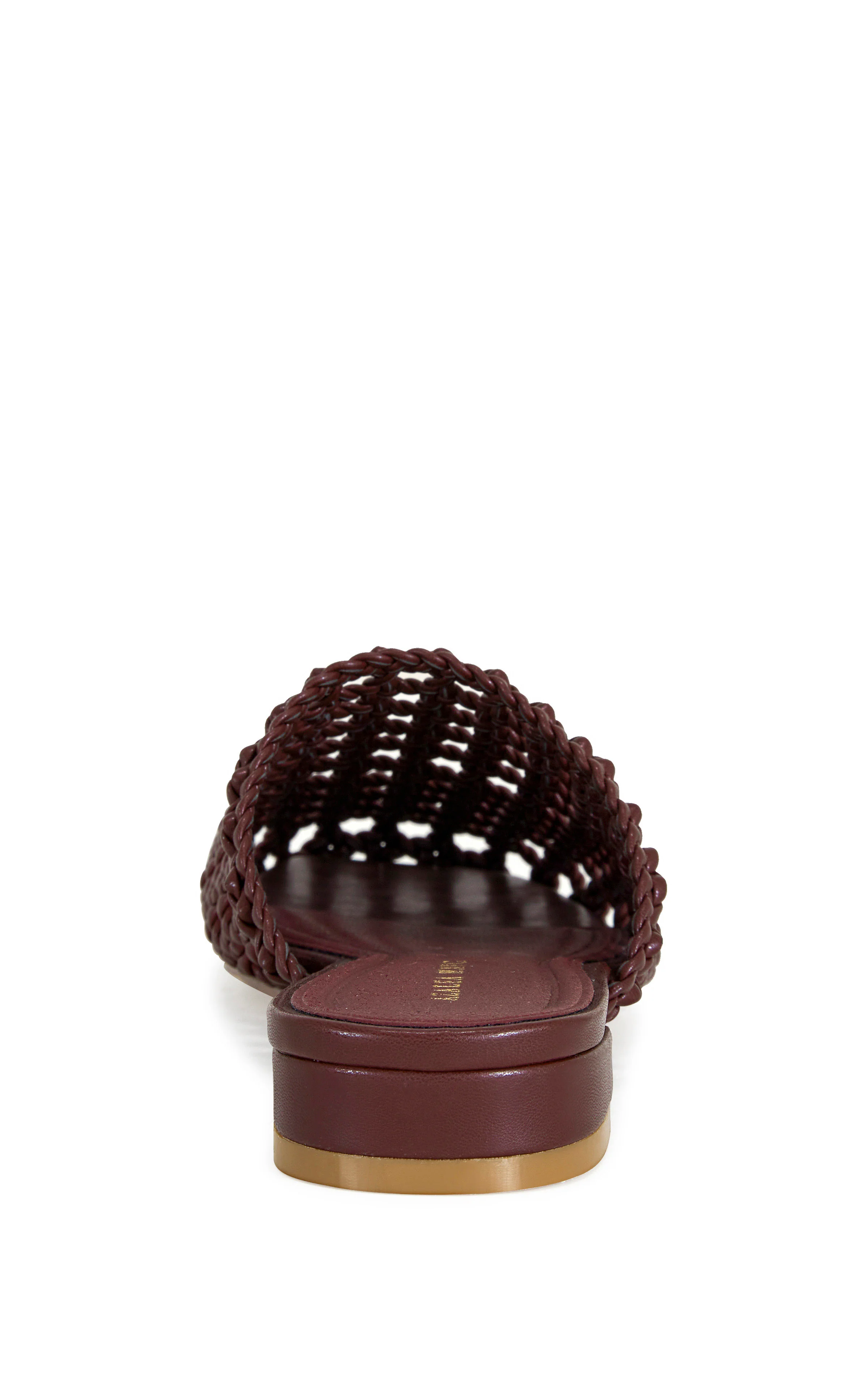 KISMET-BURGUNDY WOVEN FLAT MULE - Image 3