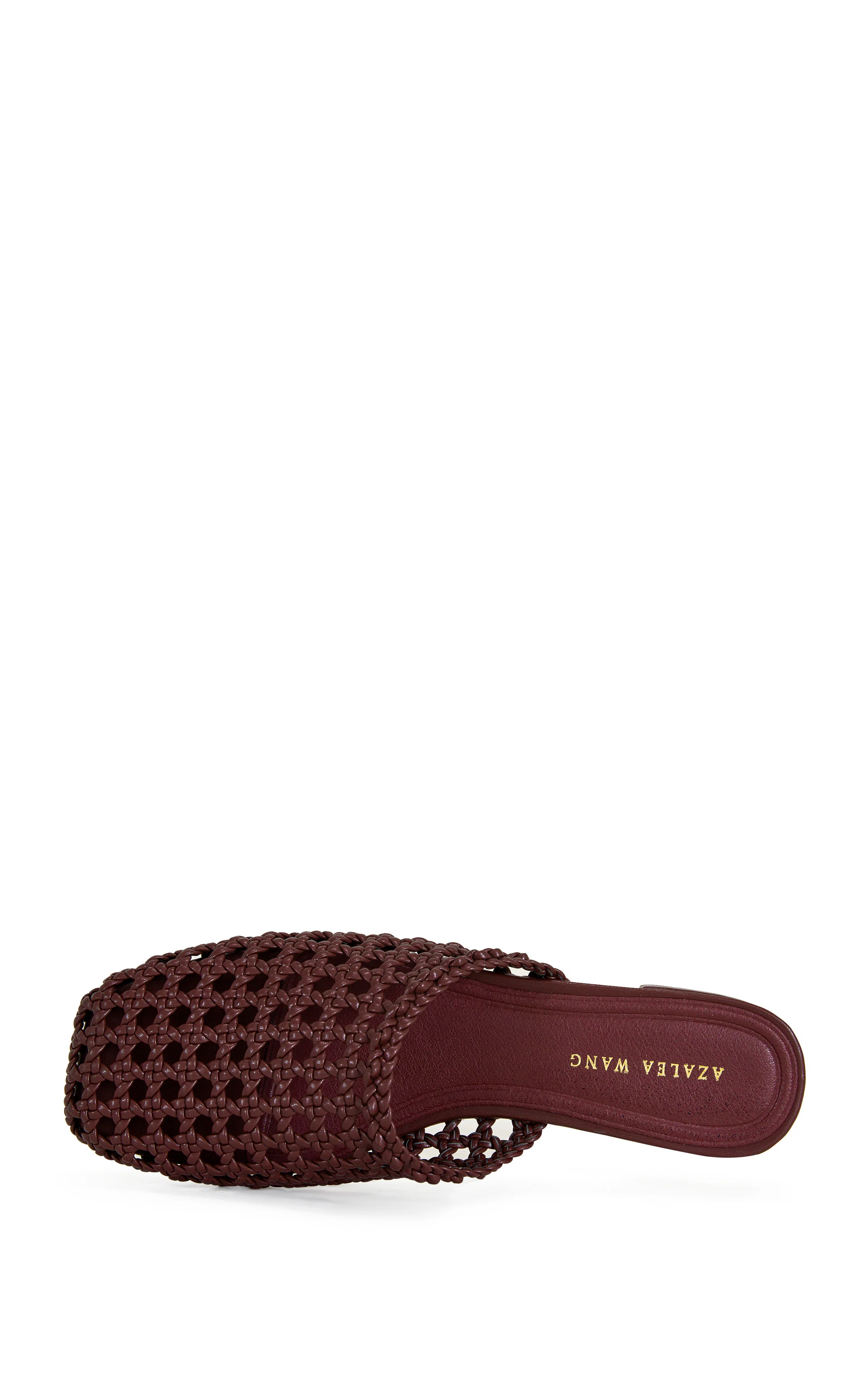 KISMET-BURGUNDY WOVEN FLAT MULE - Image 5