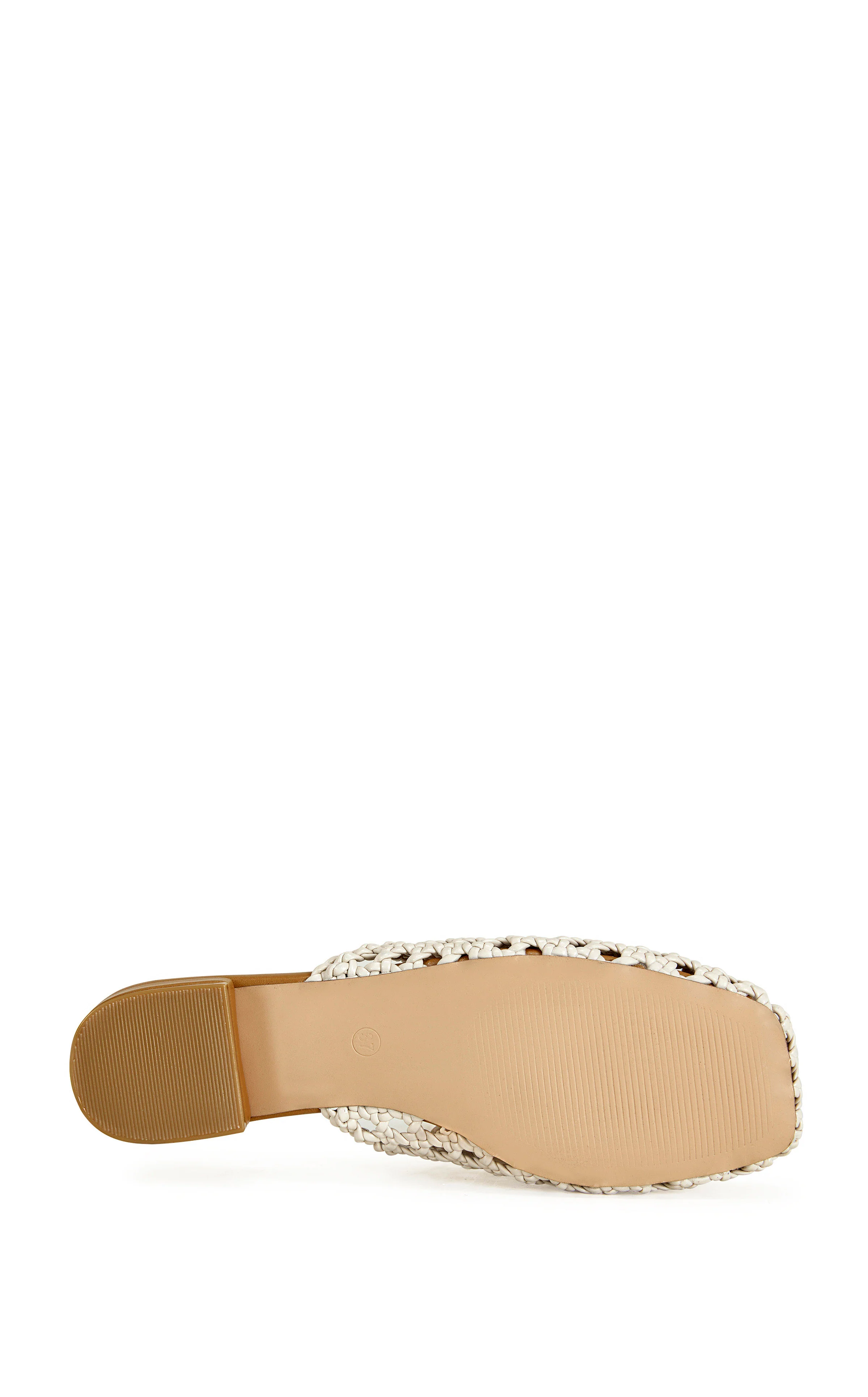 KISMET-IVORY WOVEN FLAT MULE - Image 4