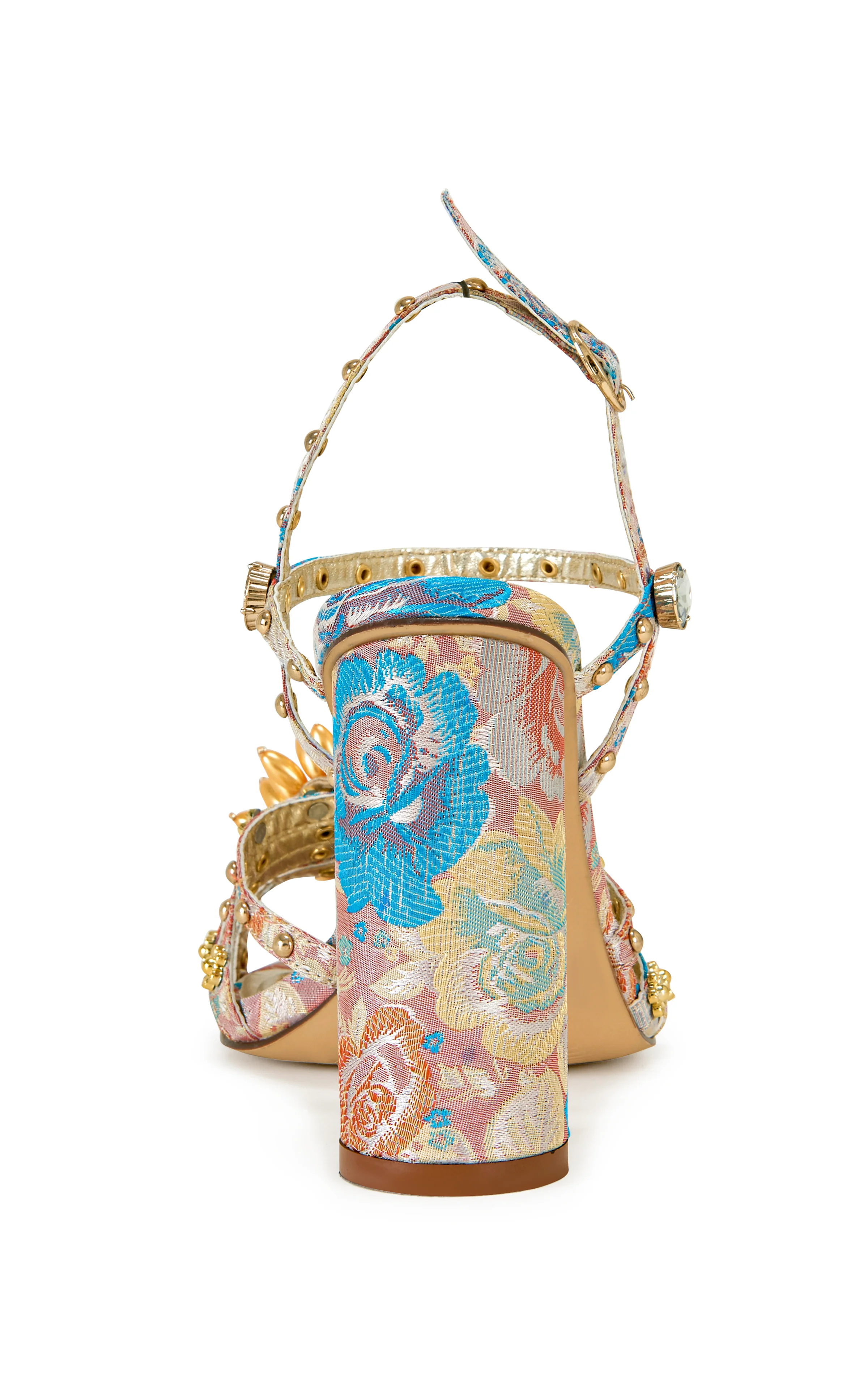 KOAN-PINK BROCADE CHUNKY SANDAL - Image 3