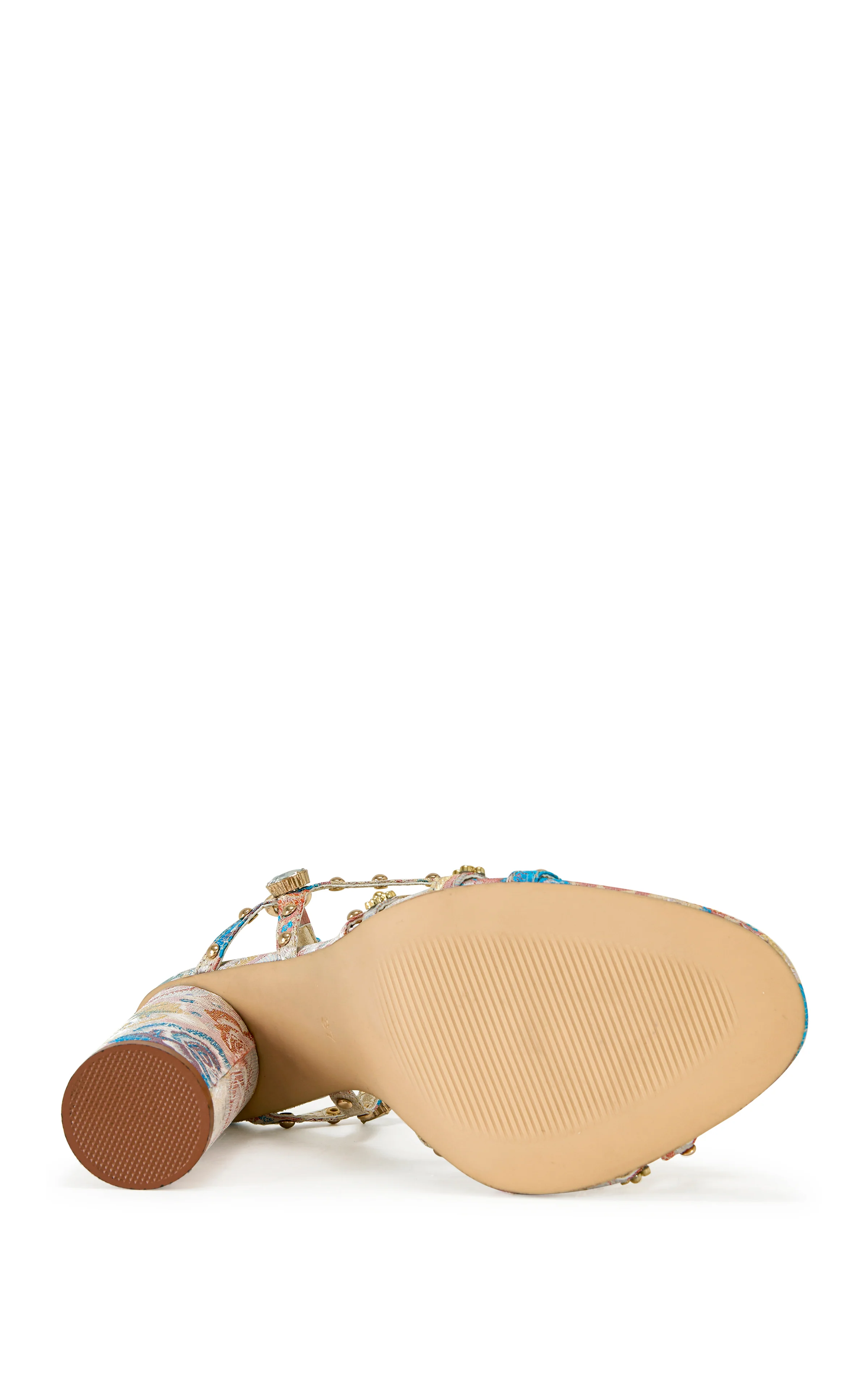 KOAN-PINK BROCADE CHUNKY SANDAL - Image 4