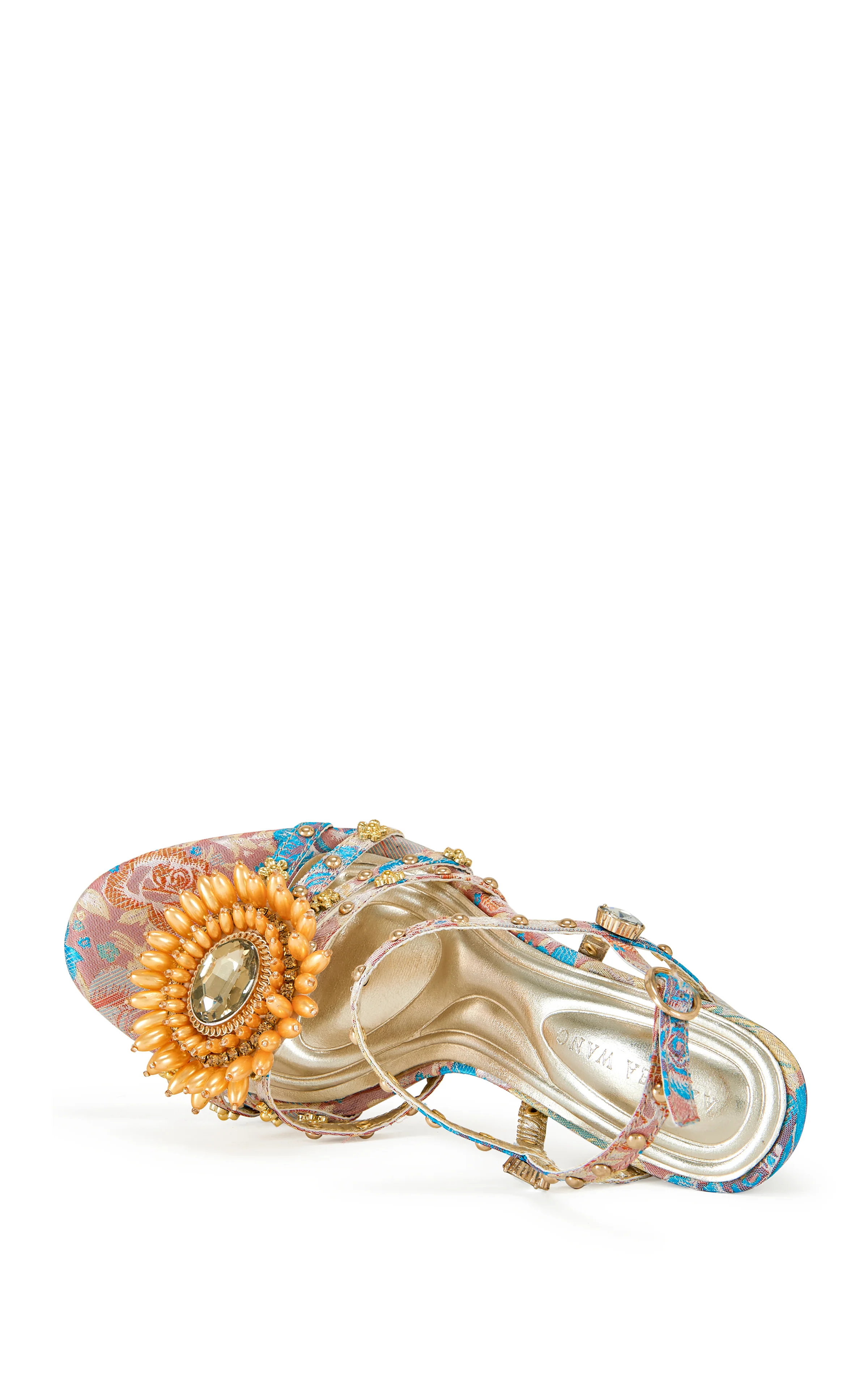 KOAN-PINK BROCADE CHUNKY SANDAL - Image 5