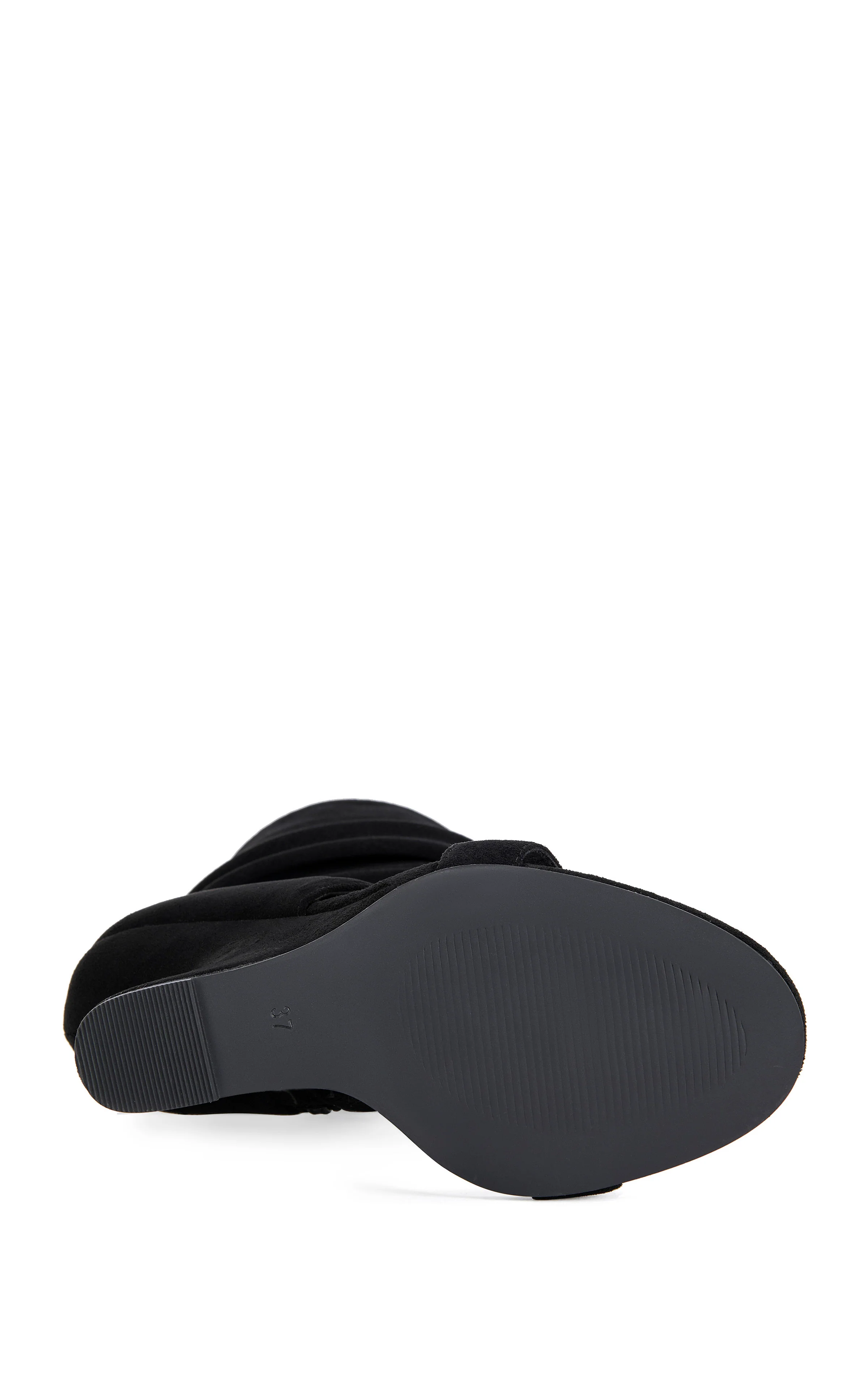 KYVELISA-BLACK SLOUCH WEDGE SANDAL BOOTIE - Image 6