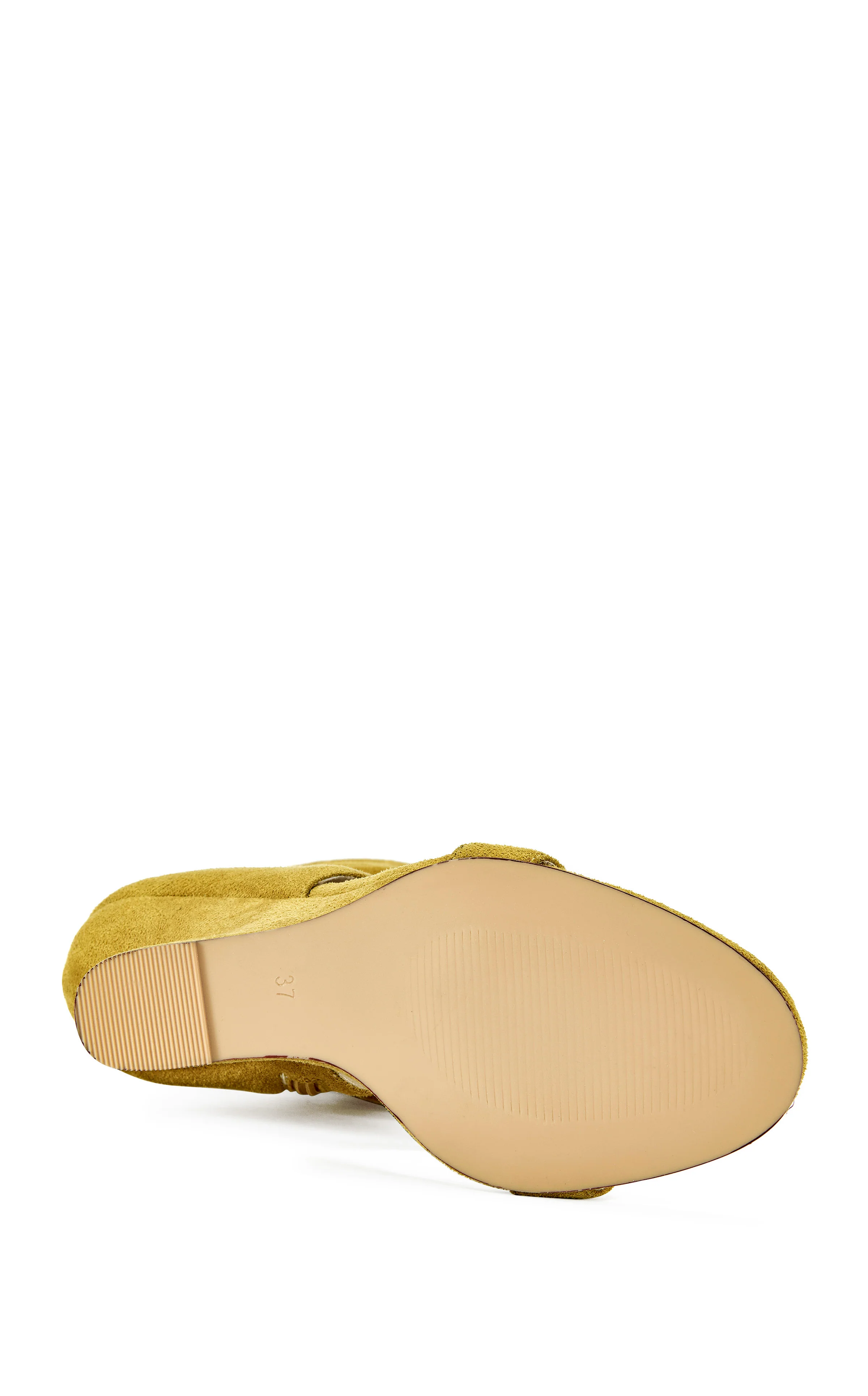 KYVELISA-MUSTARD SLOUCH WEDGE SANDAL BOOTIE - Image 6